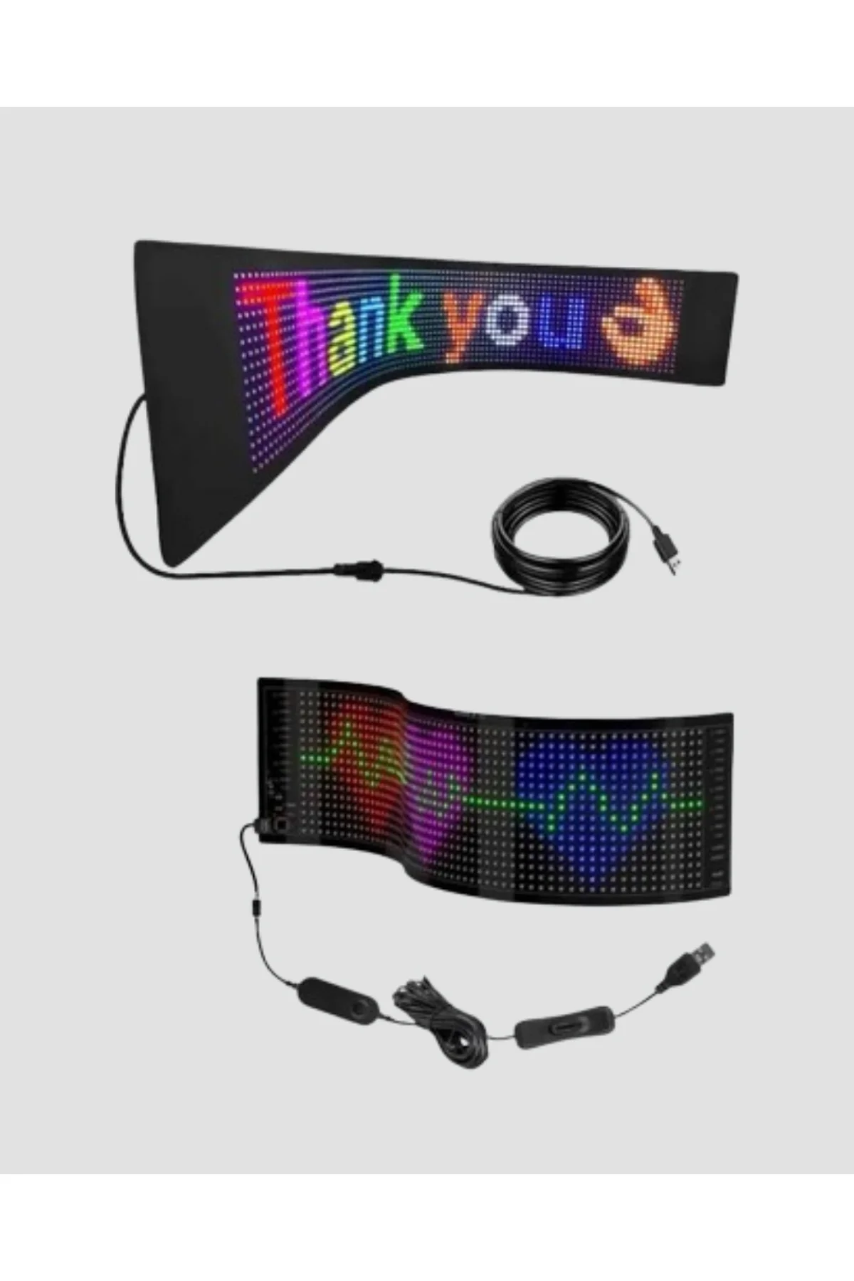 Led Matrix Piksel Panel Işığı Usb Uygulama Kontrollü Kaydırmalı Yazı Ekranı - Just Cheap Store Görsel 2