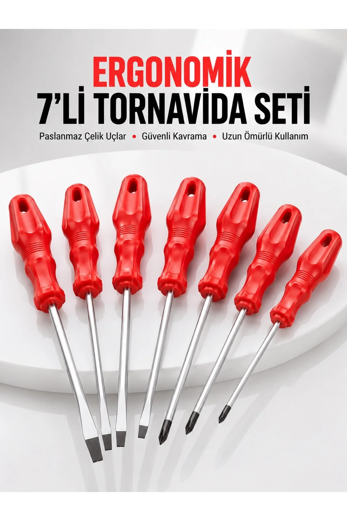 7li Tornavida Seti Düz Ve Yıldız Uçlu Çok Amaçlı Kullanım