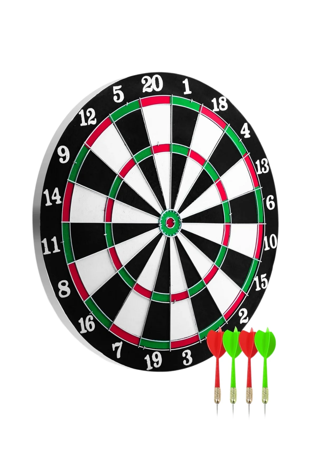 12 İnç Ahşap Dart Tahtası 4 Adet Metal Uçlu Dart Oku Dahil - Just Cheap Store Görsel 3