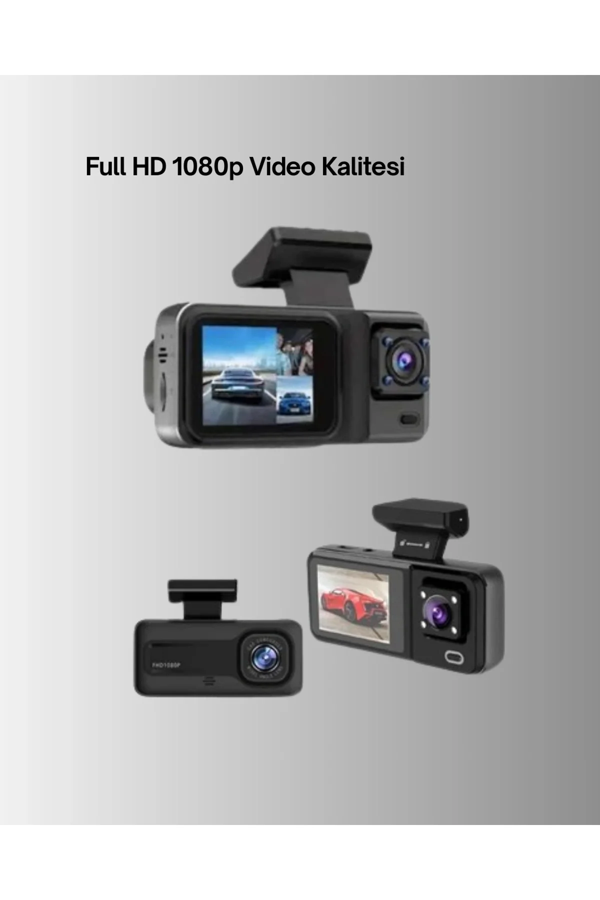 Wi-fi Bağlantılı Full Hd Araç Kamera Seti 3 Kameralı Park Koruma Ve Döngü Kayıt - Just Cheap Store Görsel 5