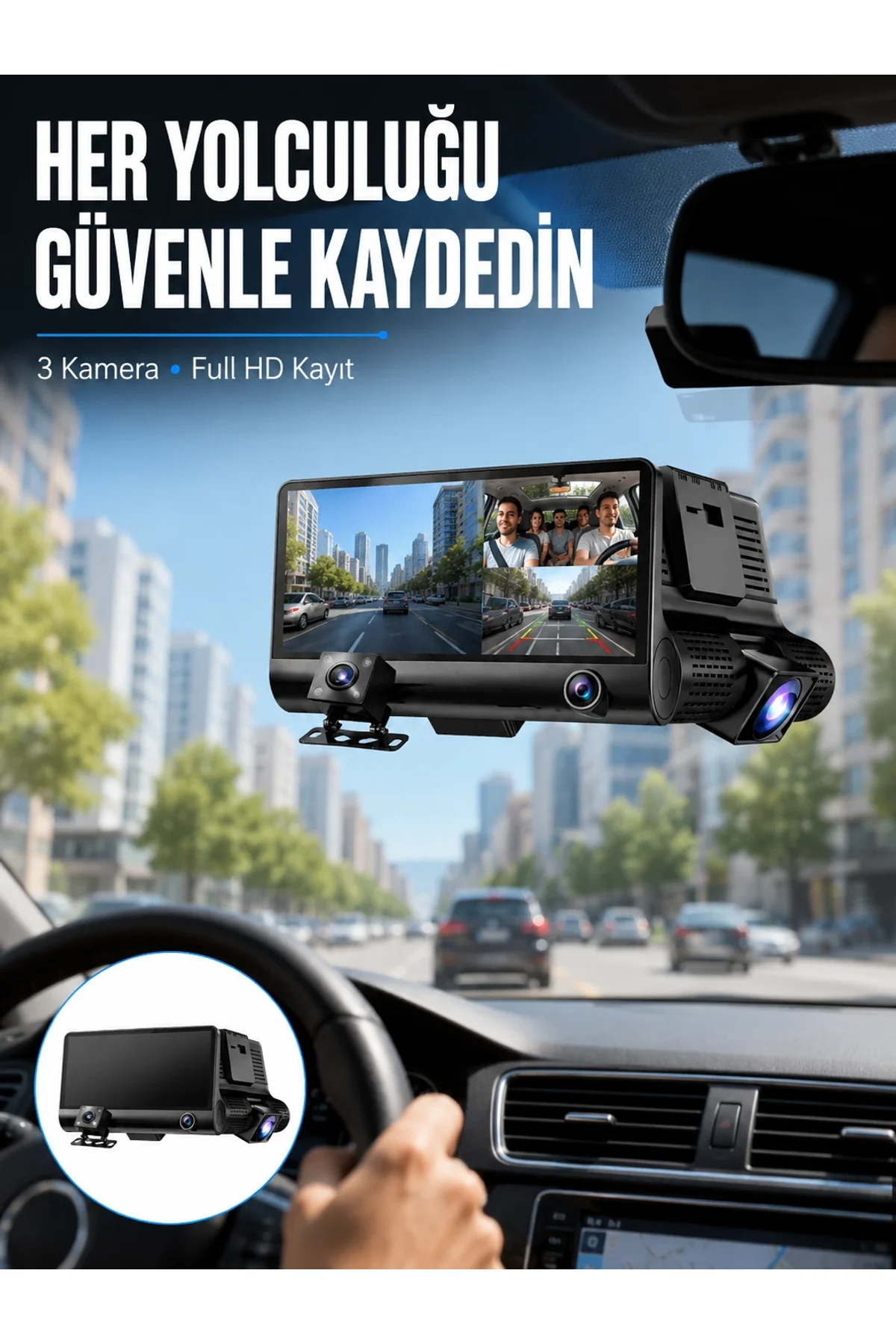 Çift Ve Üçlü Lens Seçeneği İle Tüm Açılardan Kayıt Yapan Araç Kamerası Yeni Nesil