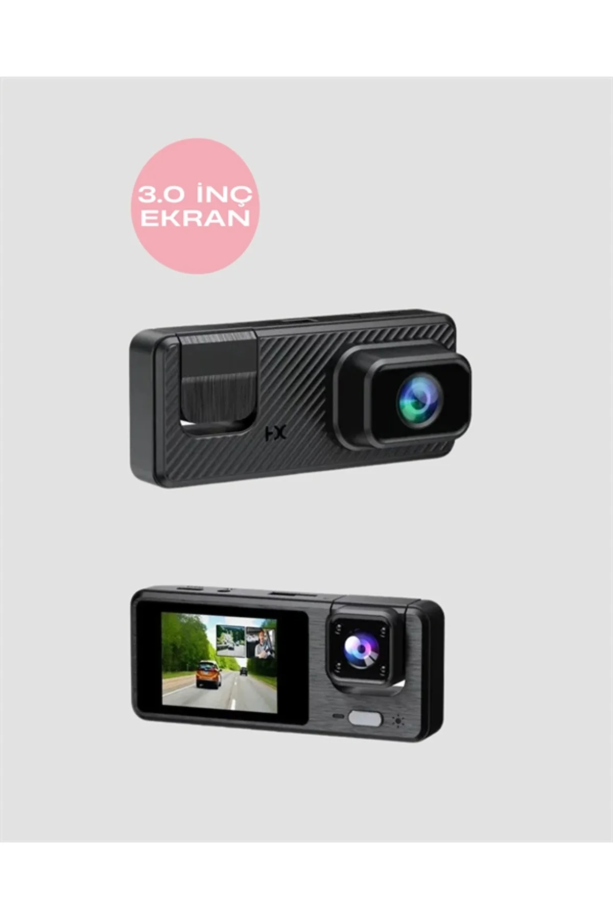 3 Kanallı Araç Kamerası – Full Hd 1080p Kayıt, 2” Ekran, Park Gözetimi Desteği Yeni Nesil - Just Cheap Store Görsel 3