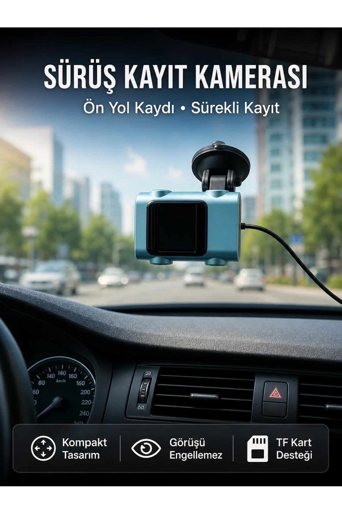 Araç Ön Cam Kamerası Sürüş Güvenliği İçin Video Kayıt Yeni Nesil