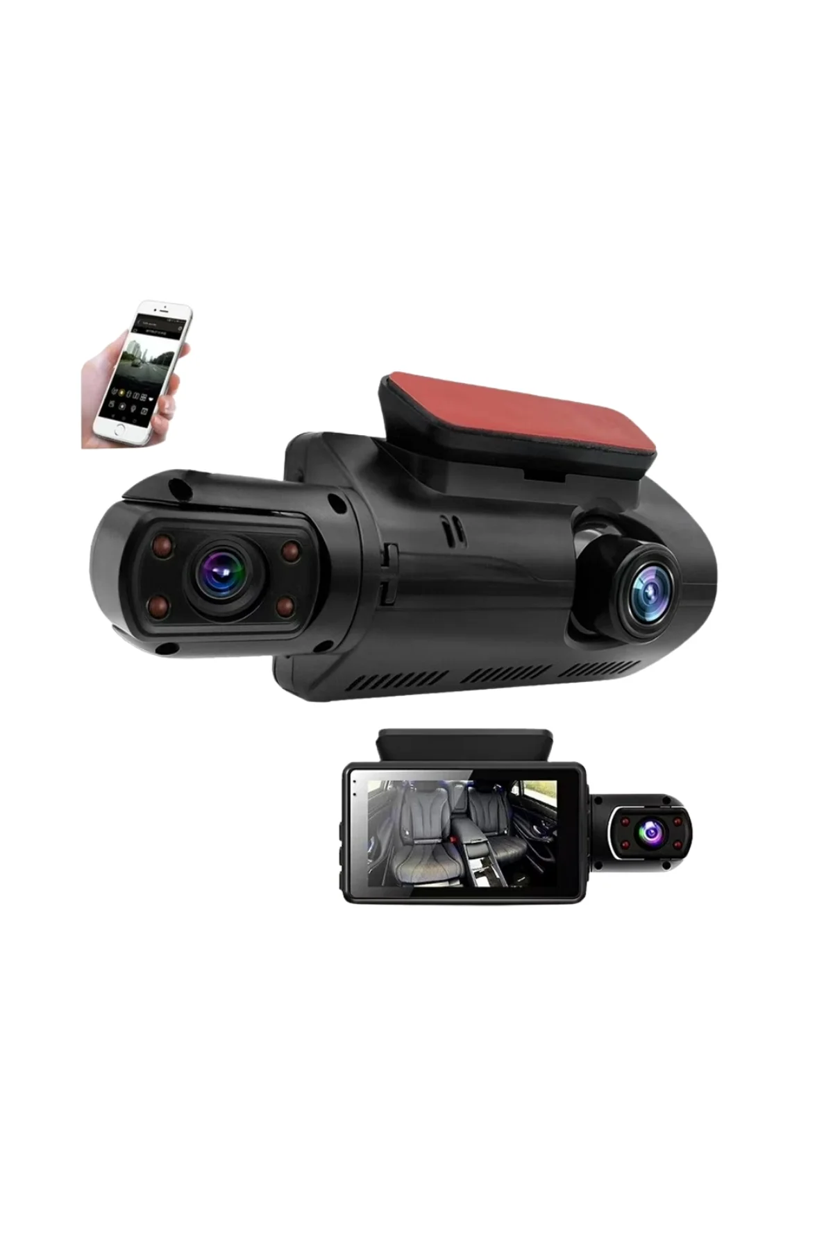 Araç İçi Ve Ön Kameralı 3 İnç Ips Ekranlı Full Hd Güvenlik Kamerası - Just Cheap Store Görsel 5