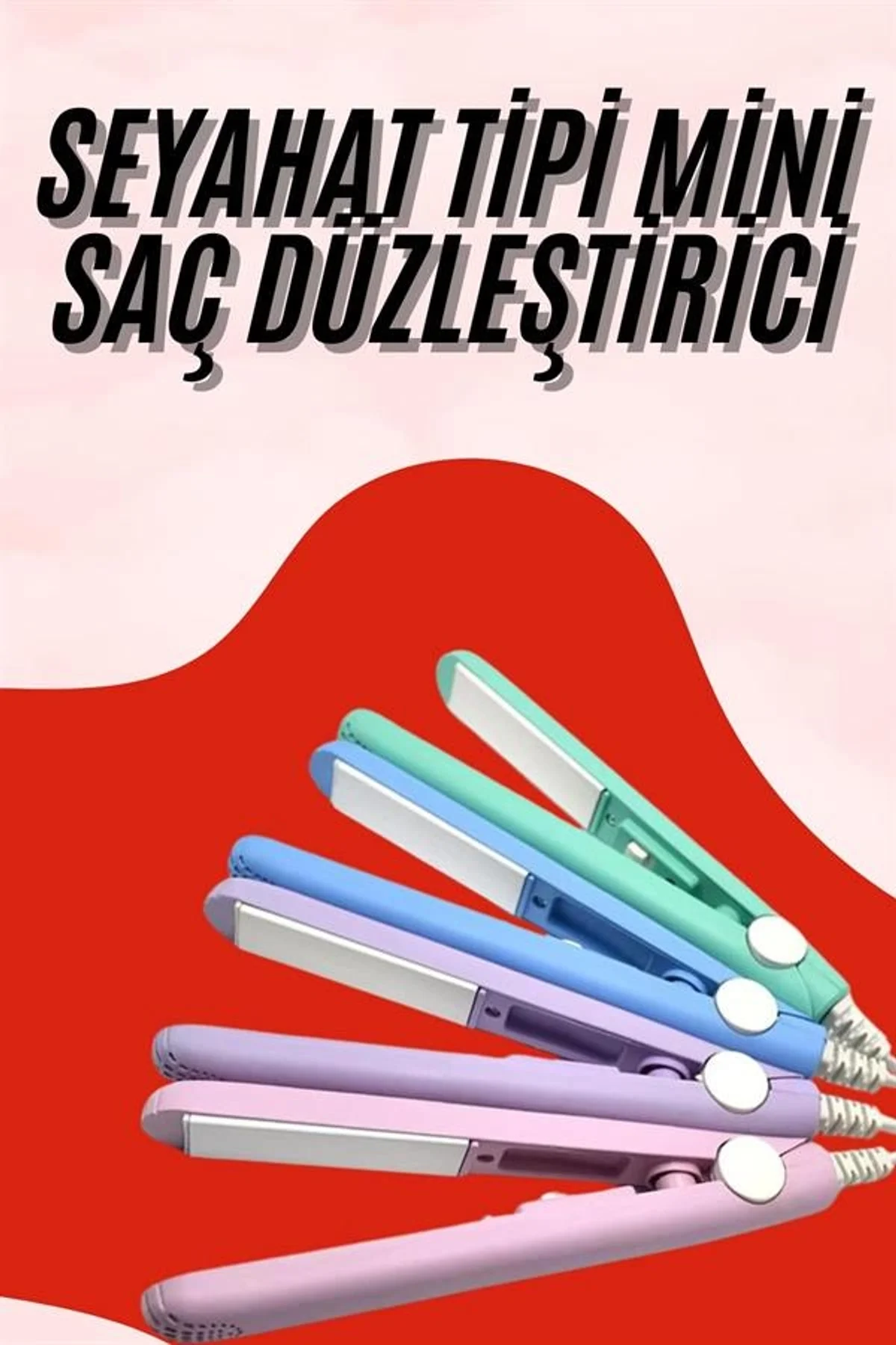Seyahat Tipi Taşınabilir Saç Düzleştirici Saç Şekillendirici Yüksek Isı Ayarlı - Just Cheap Store Görsel 2