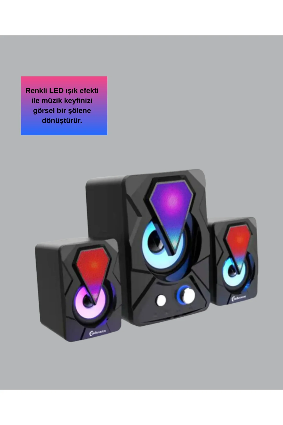 Rgb Led Aydınlatmalı Bilgisayar Oyun Hoparlör Sistemi - Just Cheap Store Görsel 4