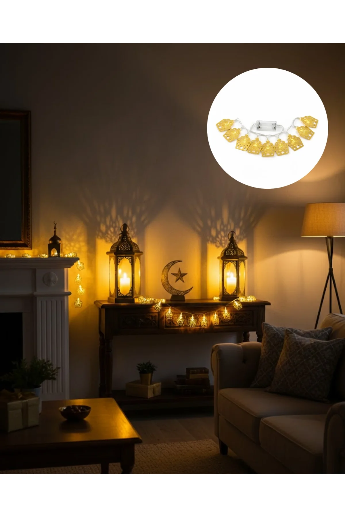 Dekoratif Ramazan Led Işık Pilli Cami Tasarımlı Zincir Aydınlatma Yeni Nesil - Just Cheap Store Görsel 2