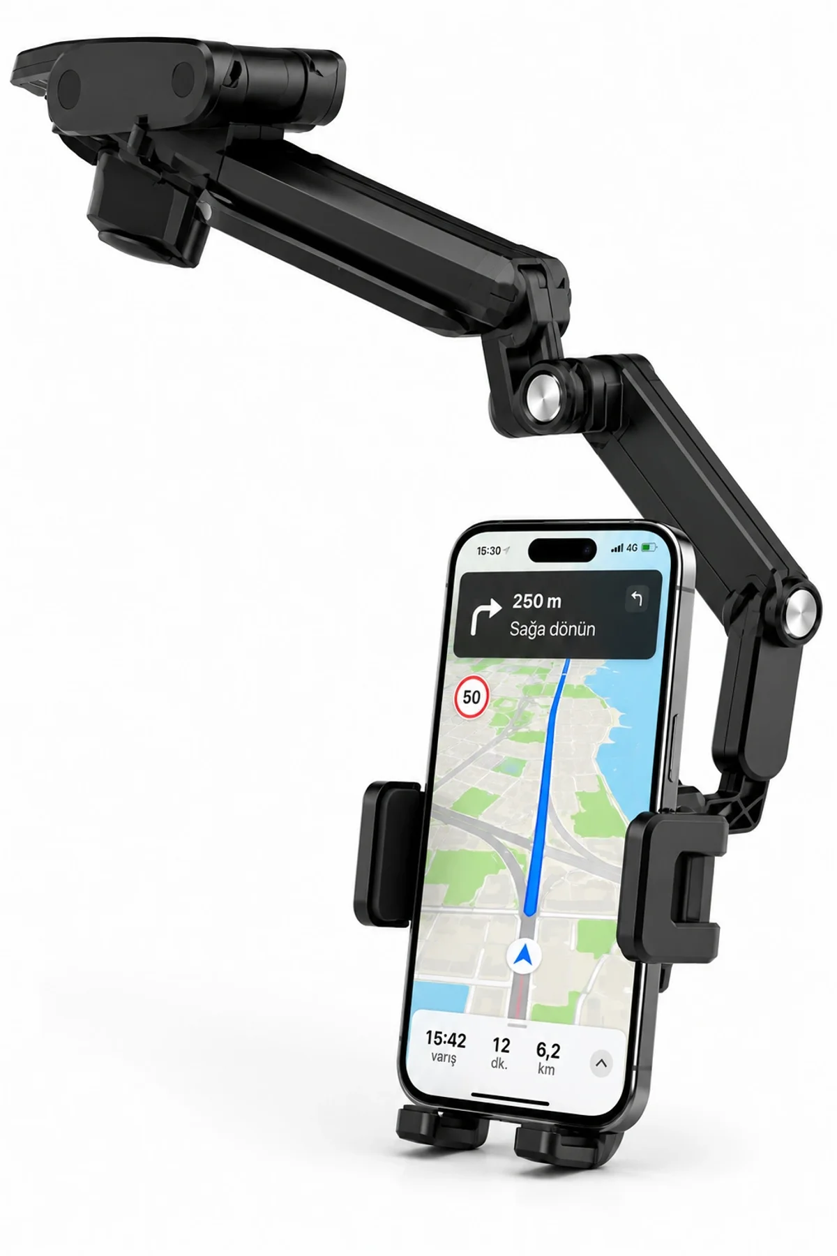Araç Dikiz Aynası Telefon Tutucu Ayarlanabilir Katlanabilir Navigasyon Telefon Standı - Just Cheap Store Görsel 3
