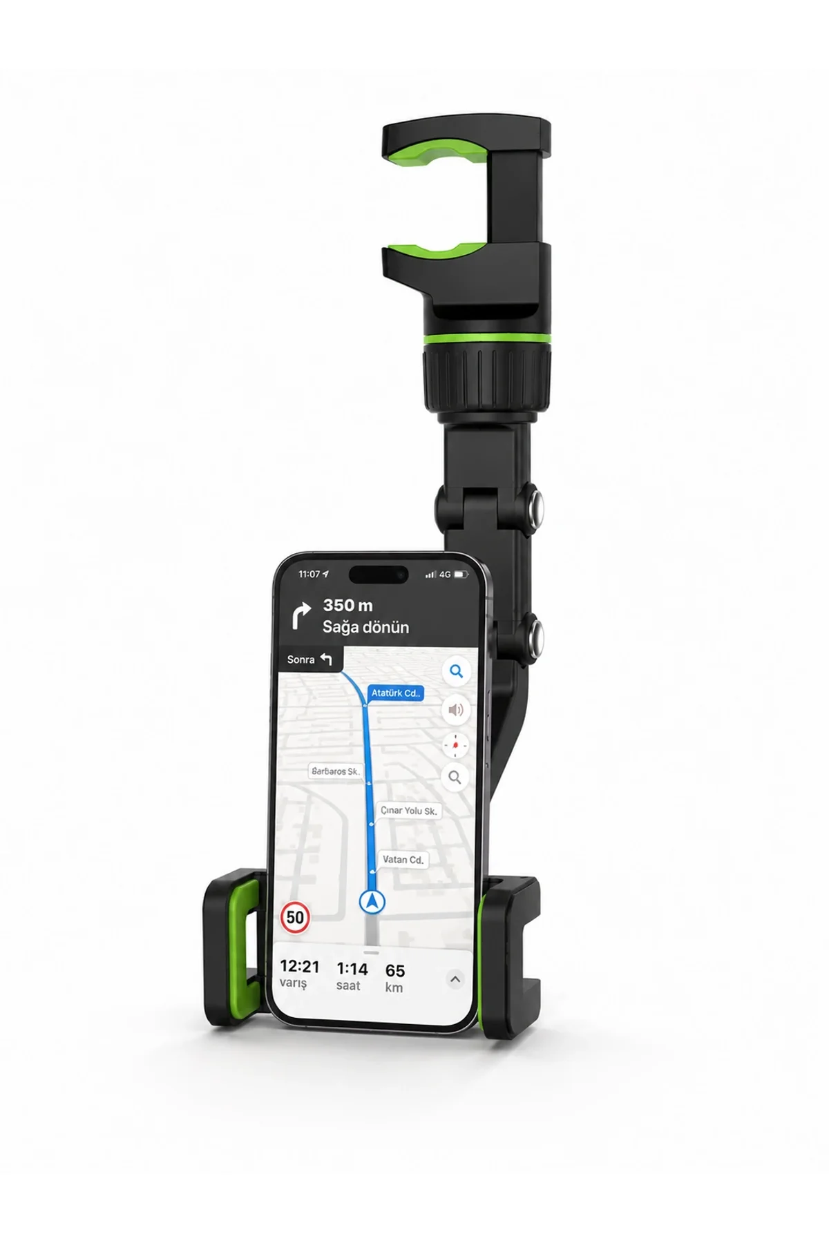 Araç İçi Dikiz Aynası Telefon Tutucu 360° Dönebilen Katlanabilir - Just Cheap Store Görsel 3