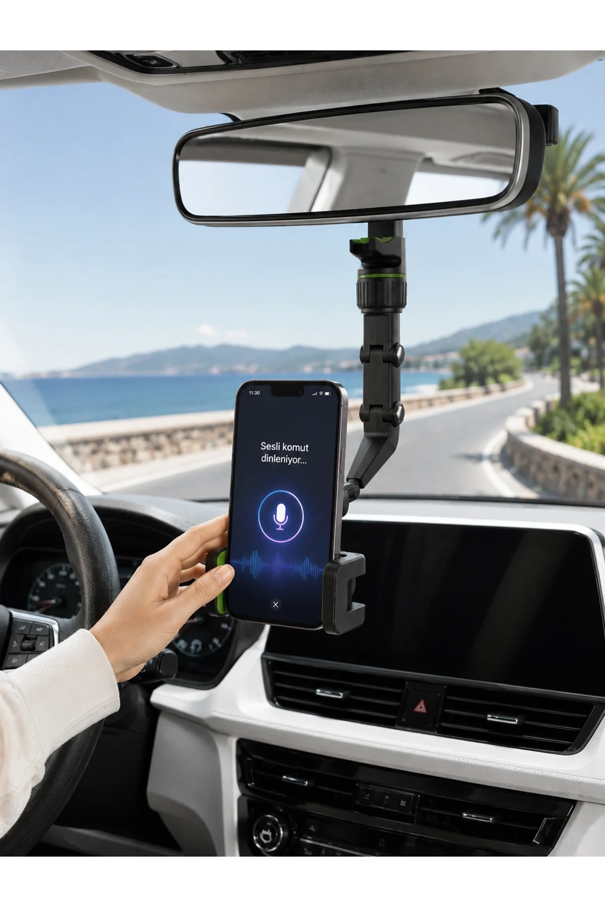Araç İçi Dikiz Aynası Telefon Tutucu 360° Dönebilen Katlanabilir - Just Cheap Store Görsel 2