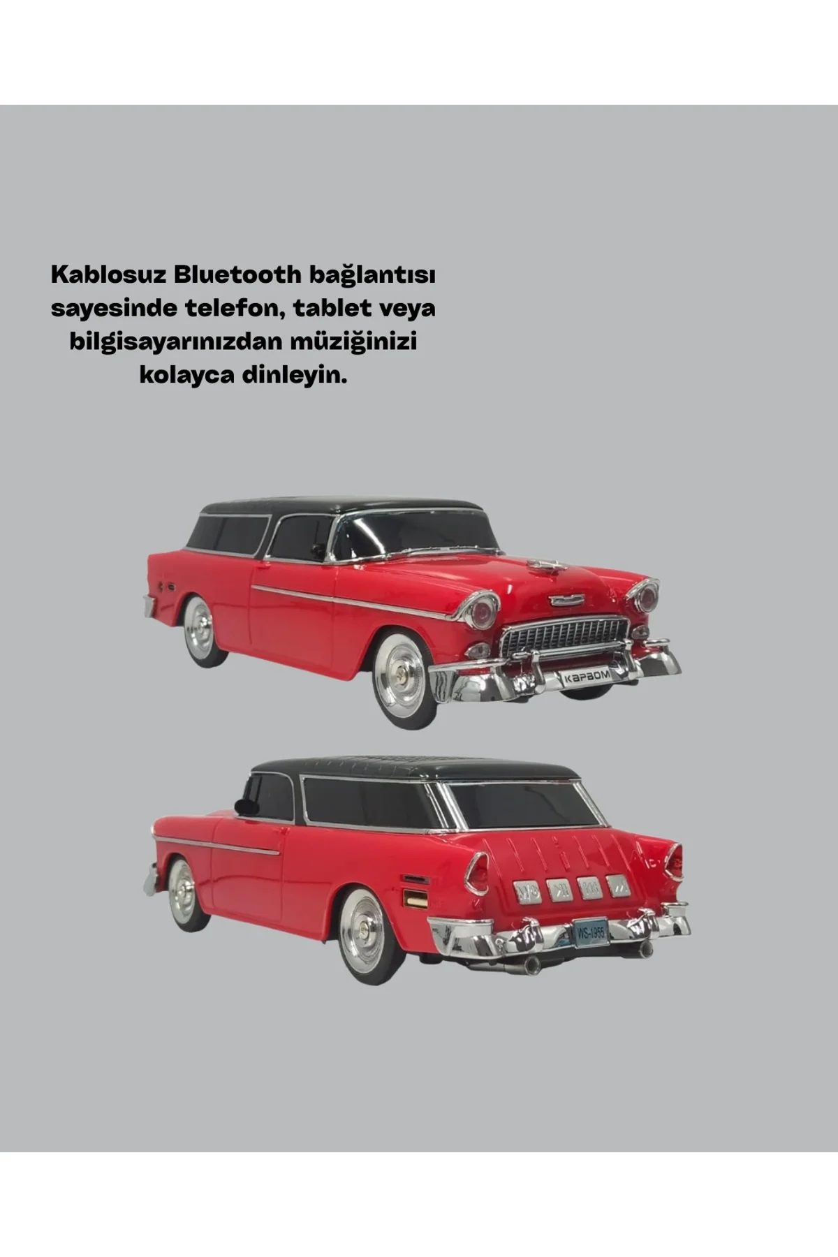 Taşınabilir Klasik Araç Tasarımlı Kablosuz Hoparlör - Just Cheap Store Görsel 2