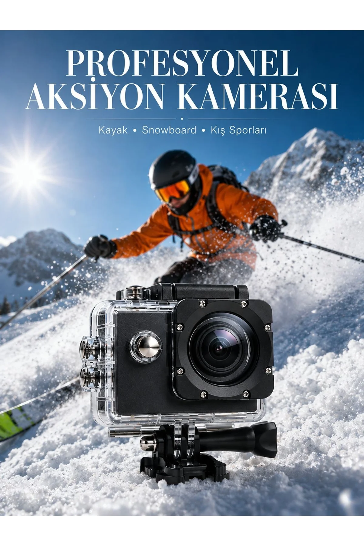 Ultra Hd Video Çekimi İçin Profesyonel Aksiyon Kamerası