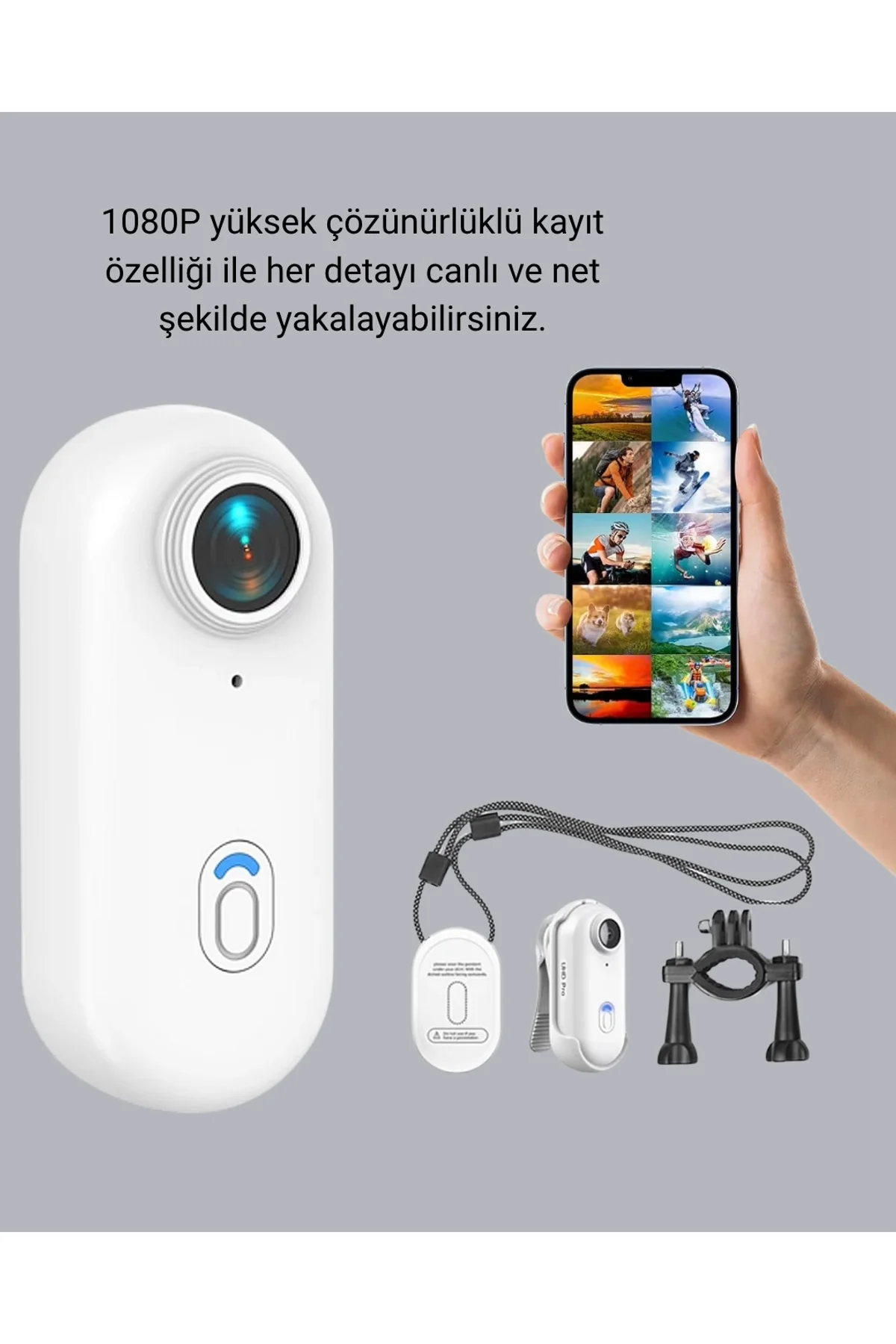 Kompakt 4k Aksiyon Kamerası Suya Dayanıklı Wifi Ve 120° Geniş Açı - Just Cheap Store Görsel 3
