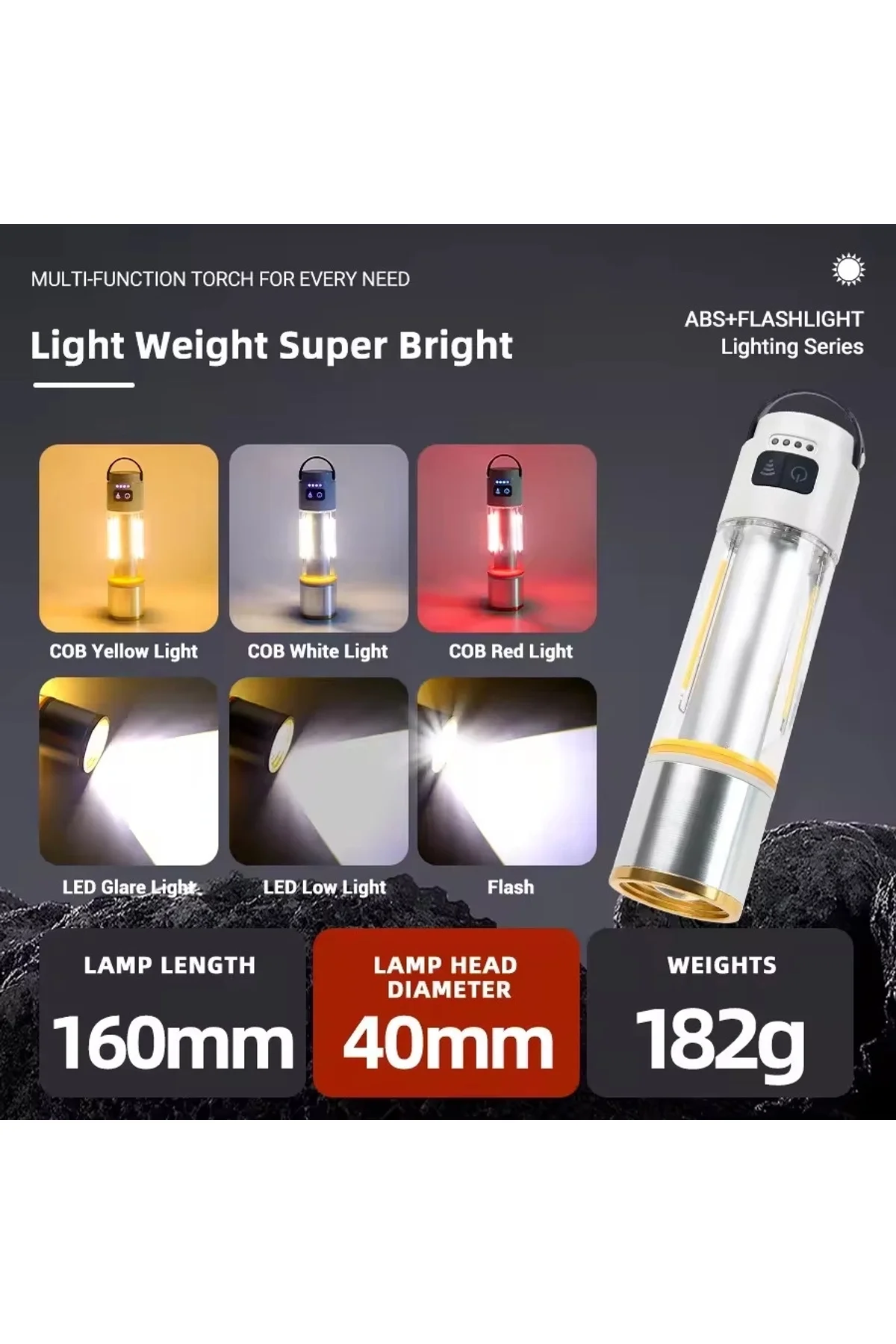 1000 Lümen Güçlü Aydınlatmaya Sahip Gold Gp-222 İle Kamp Gecelerini Aydınlatın Hem El Feneri Hem De - Just Cheap Store Görsel 5