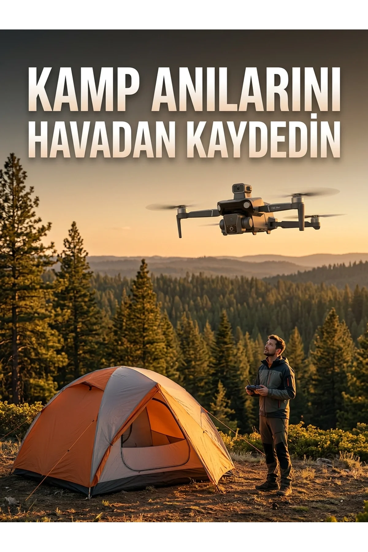 Gps Destekli Katlanabilir Çift Kameralı Drone Ekranlı Kumandalı