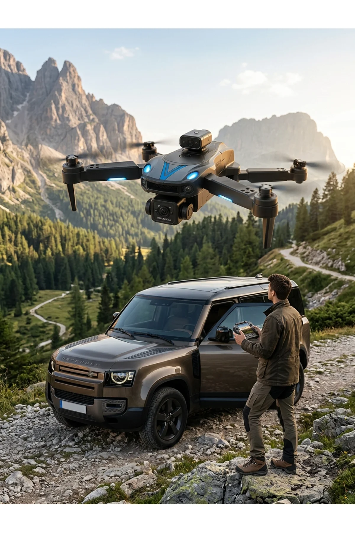 Ekranlı Kumandalı Çift Kameralı Drone İle Havadan Çekim - Just Cheap Store Görsel 2