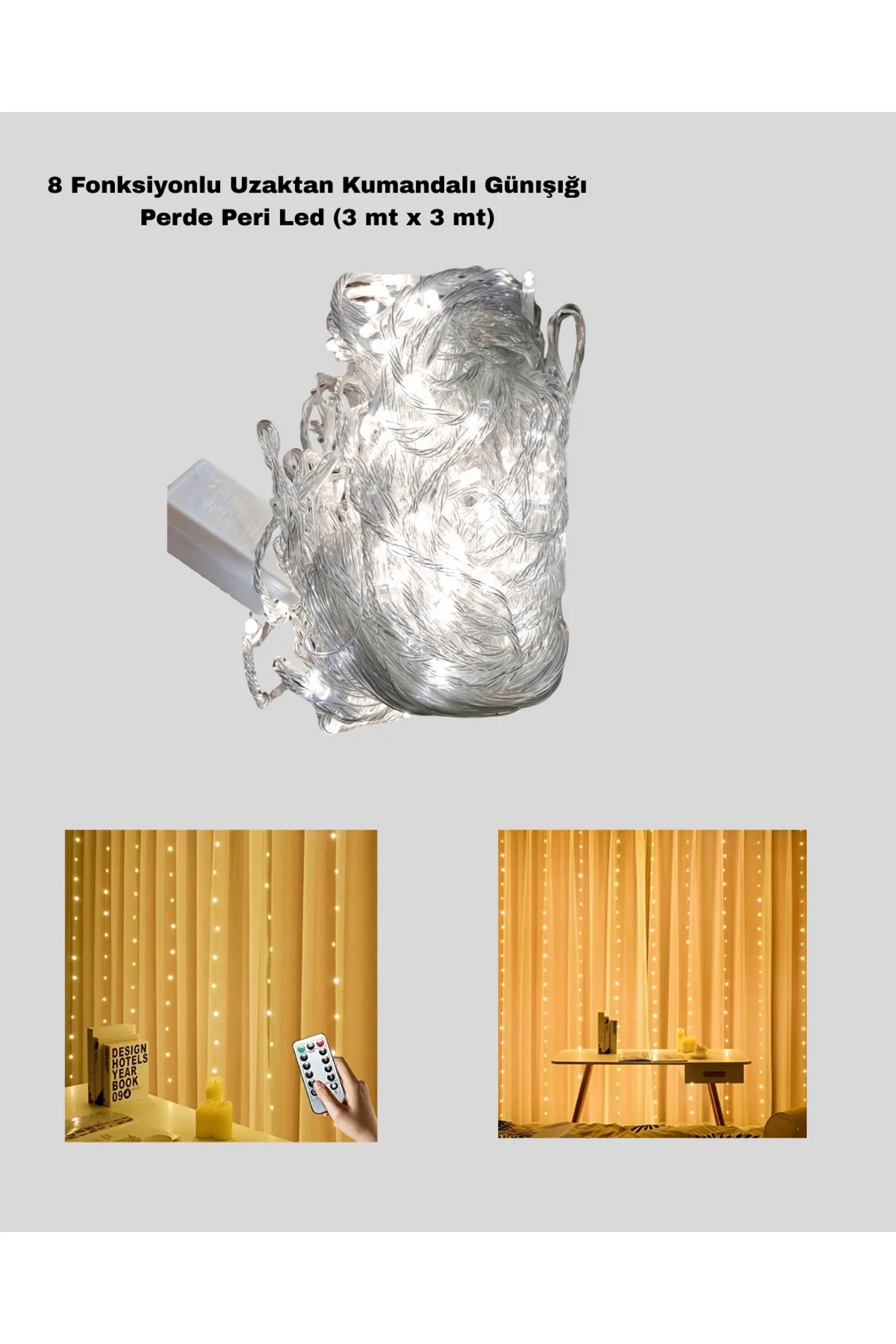 Romantik Ambiyans İçin Uzaktan Kumandalı Günışığı Peri Led Yeni Nesil - Just Cheap Store Görsel 3