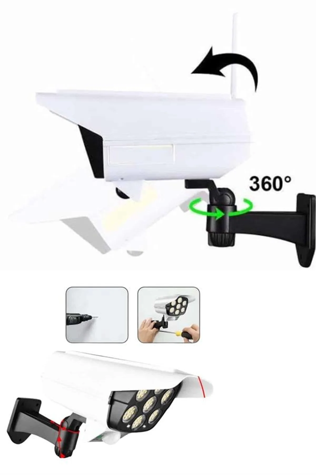 Solar Bahçe Lambası Uzaktan Kumandalı Kamera Görünümlü Hareket Sensörlü - Just Cheap Store Görsel 4