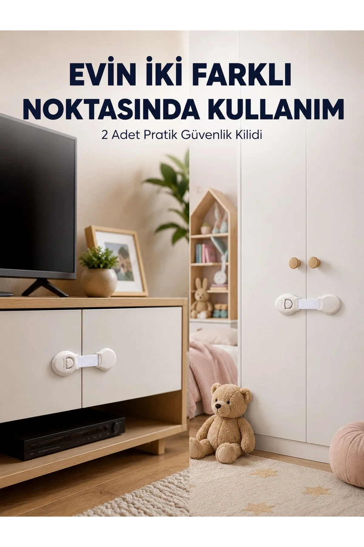 2'li Çocuk Güvenlik Kilidi Ev İçi Koruma Seti