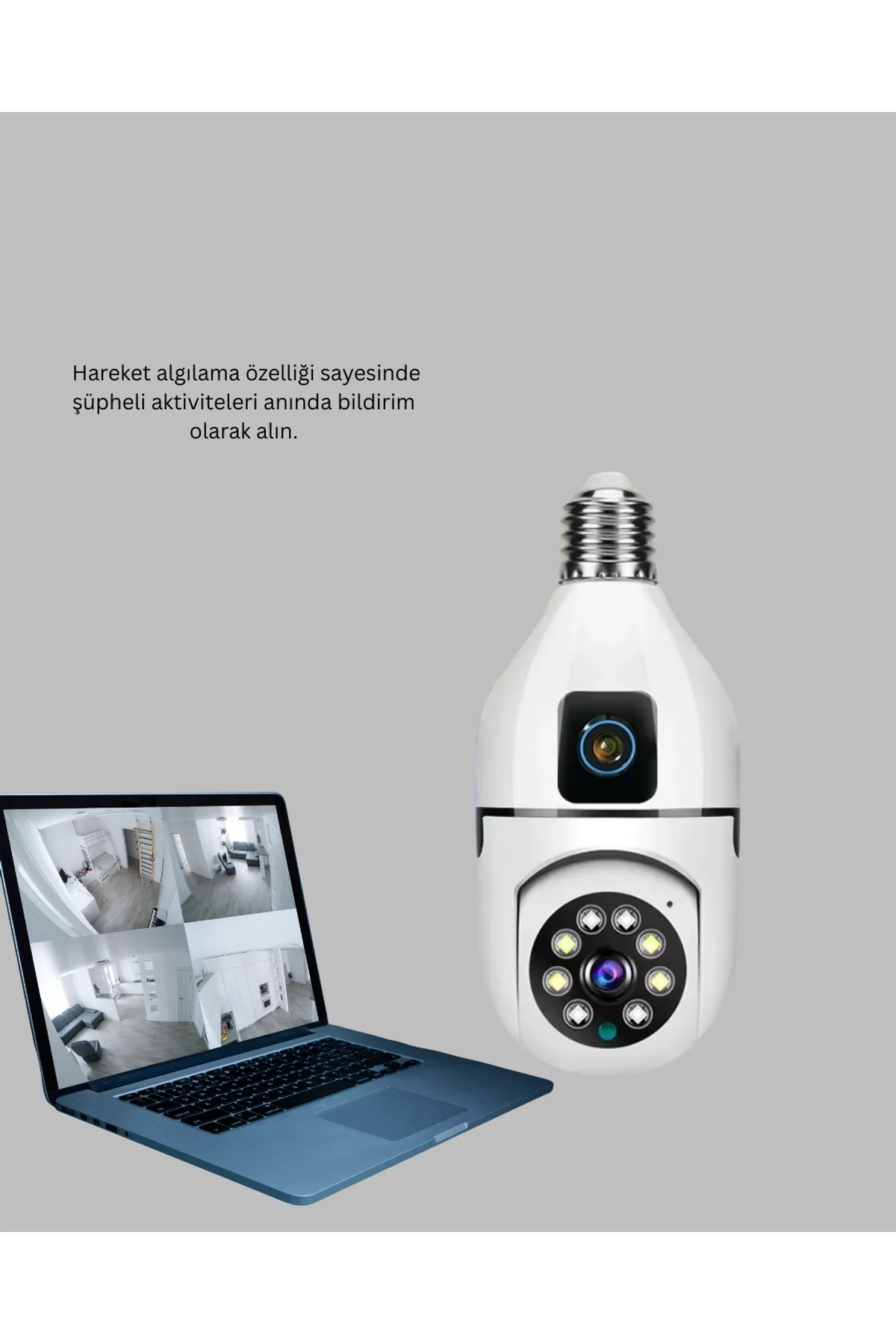 Tak Çalıştır Ampul Kamera – Full Hd 1080p Kablosuz Güvenlik Çözümü Yeni Nesil - Just Cheap Store Görsel 5