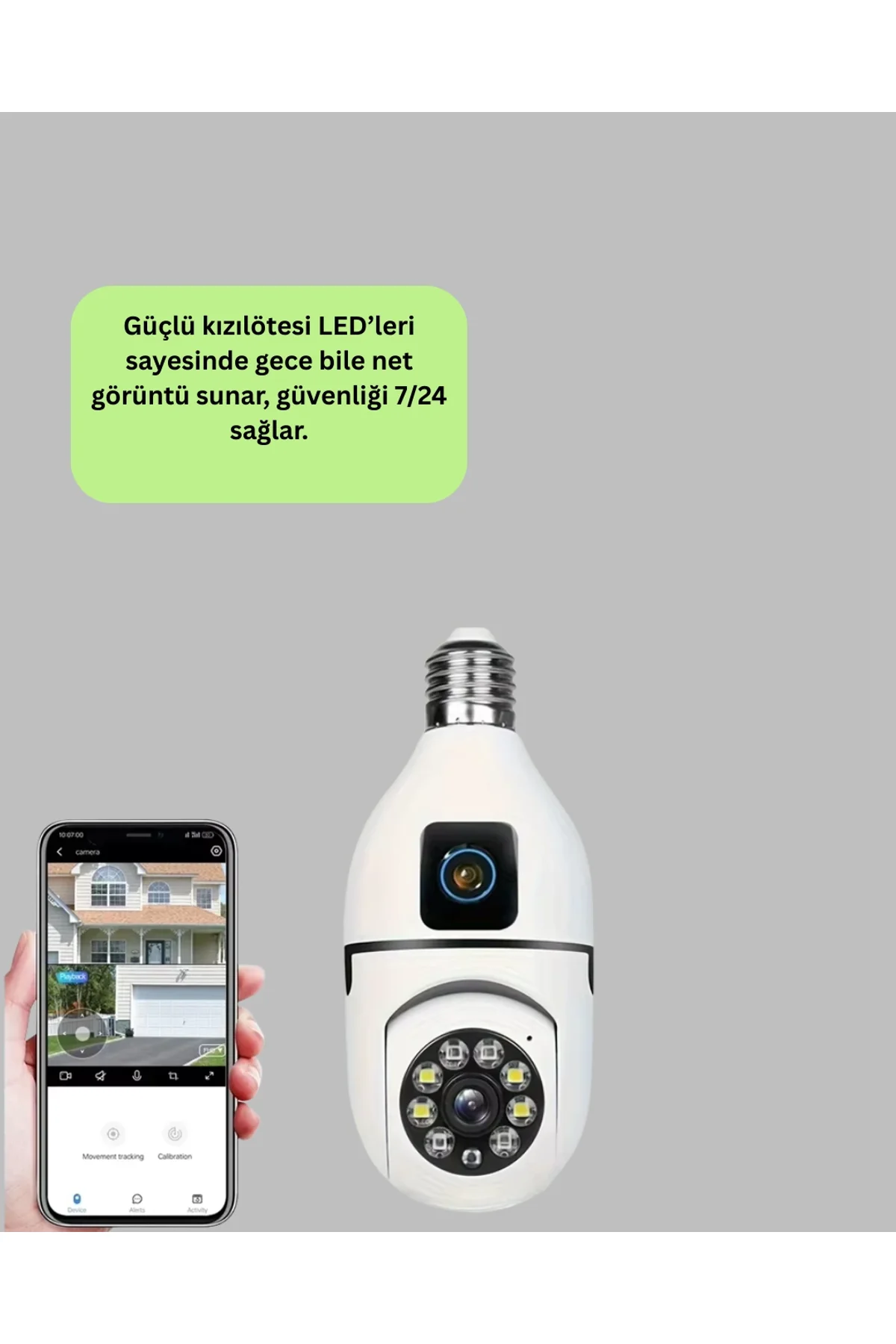 Tak Çalıştır Ampul Kamera – Full Hd 1080p Kablosuz Güvenlik Çözümü Yeni Nesil - Just Cheap Store Görsel 2