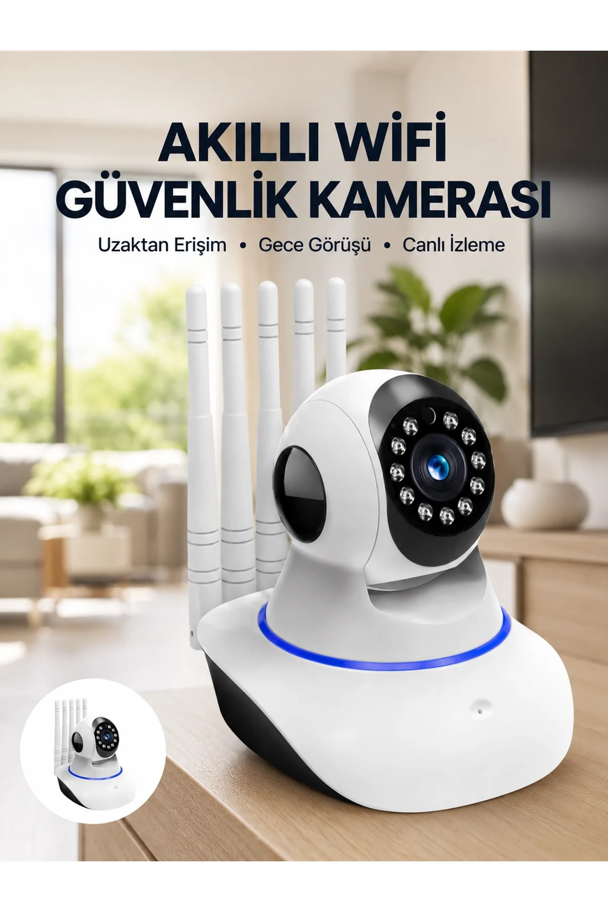 Güvenlik Kamerası Antenli Gece Görüşlü Sensörlü Harekete Duyarlı Yeni Nesil