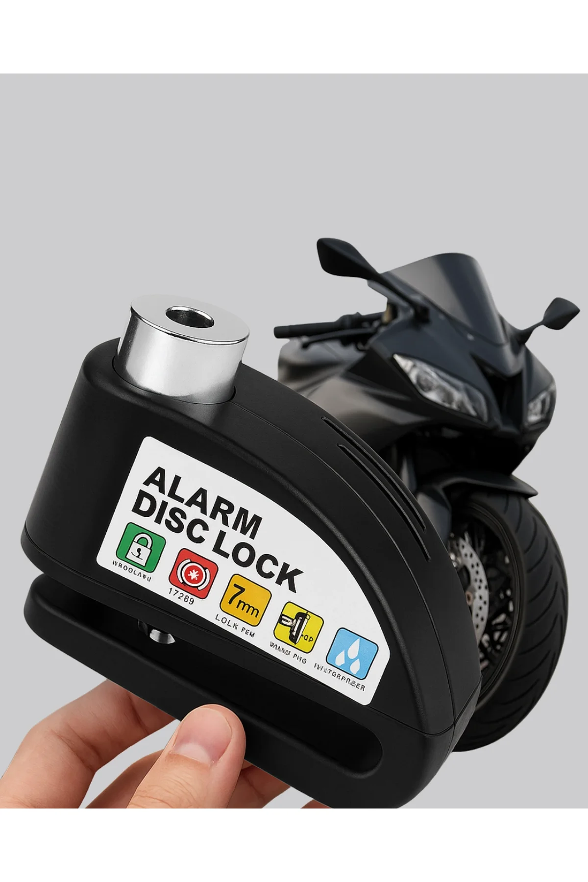 Çelik Gövdeli Alarm Disk Kilidi Motosiklet Ve Bisiklet İçin Güvenlik Yeni Nesil - Just Cheap Store Görsel 5