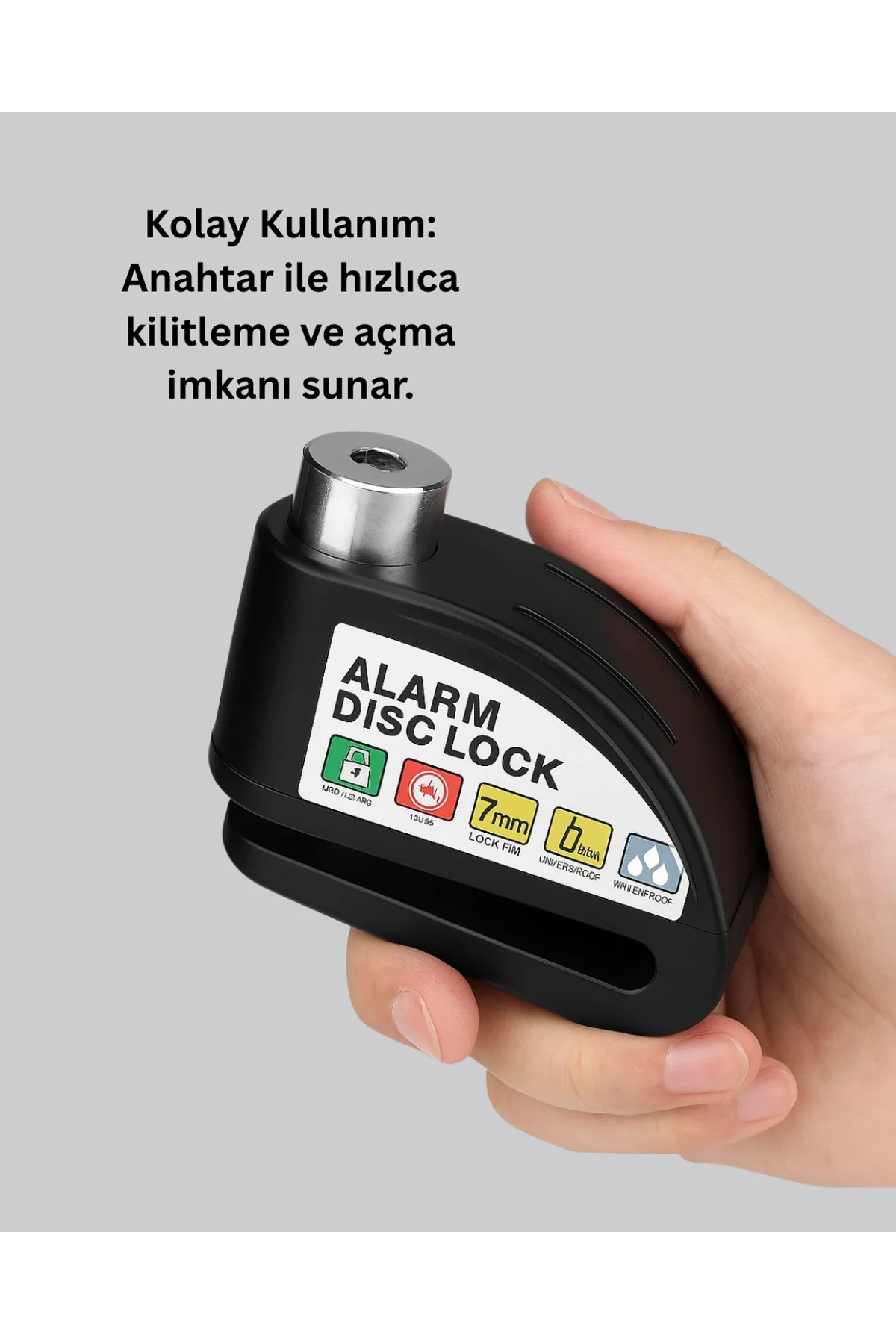 Alarm Sensörlü Disk Kilidi Motosiklet Scooter Bisiklet Güvenlik Yeni Nesil - Just Cheap Store Görsel 4