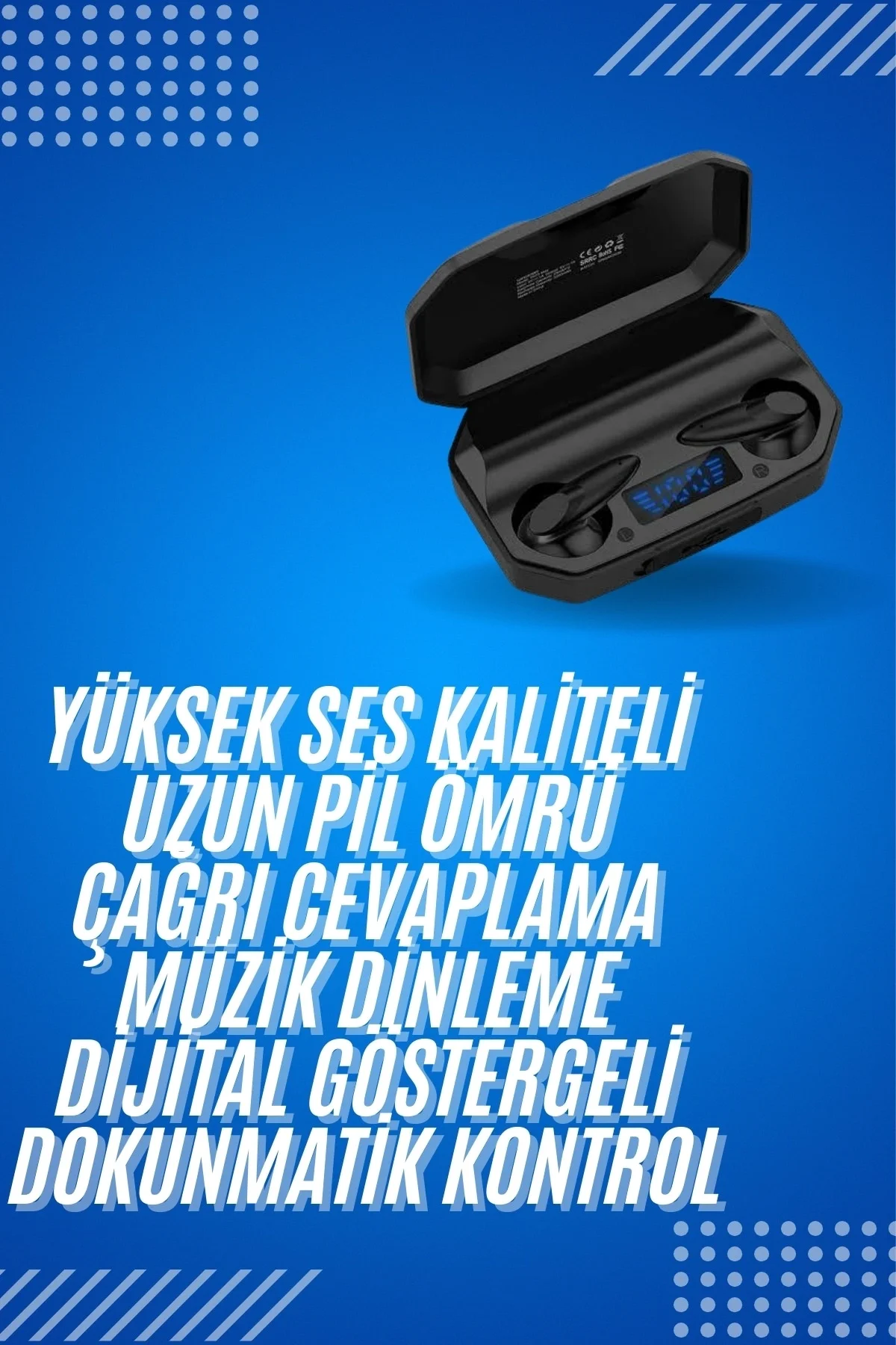 Rgb Işıklı Çift Mikrofonlu Siyah Profesyonel Kulaklığı Kablosuz Kulakiçi Yeni Nesil - Just Cheap Store Görsel 2