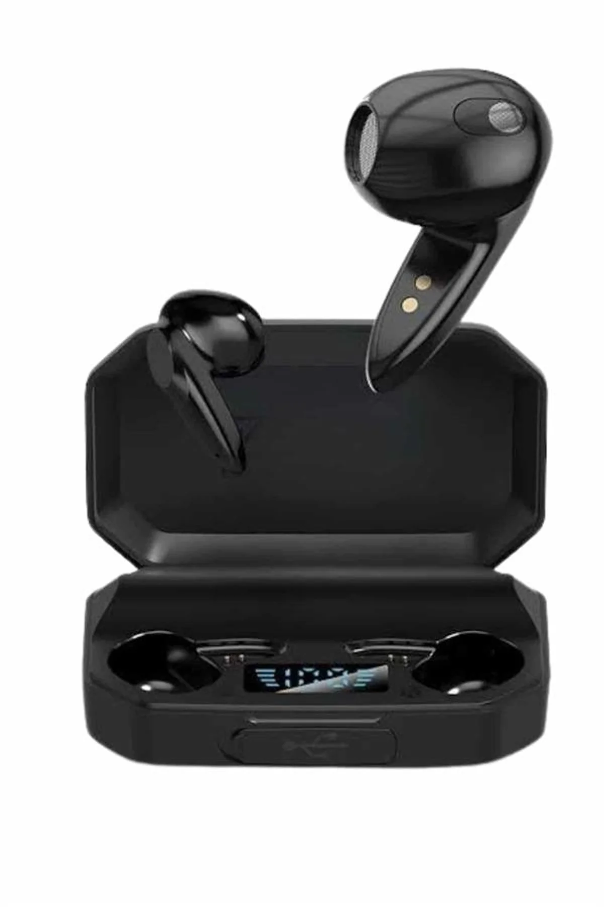 Rgb Işıklı Çift Mikrofonlu Siyah Profesyonel Kulaklığı Kablosuz Kulakiçi - Just Cheap Store Görsel 3