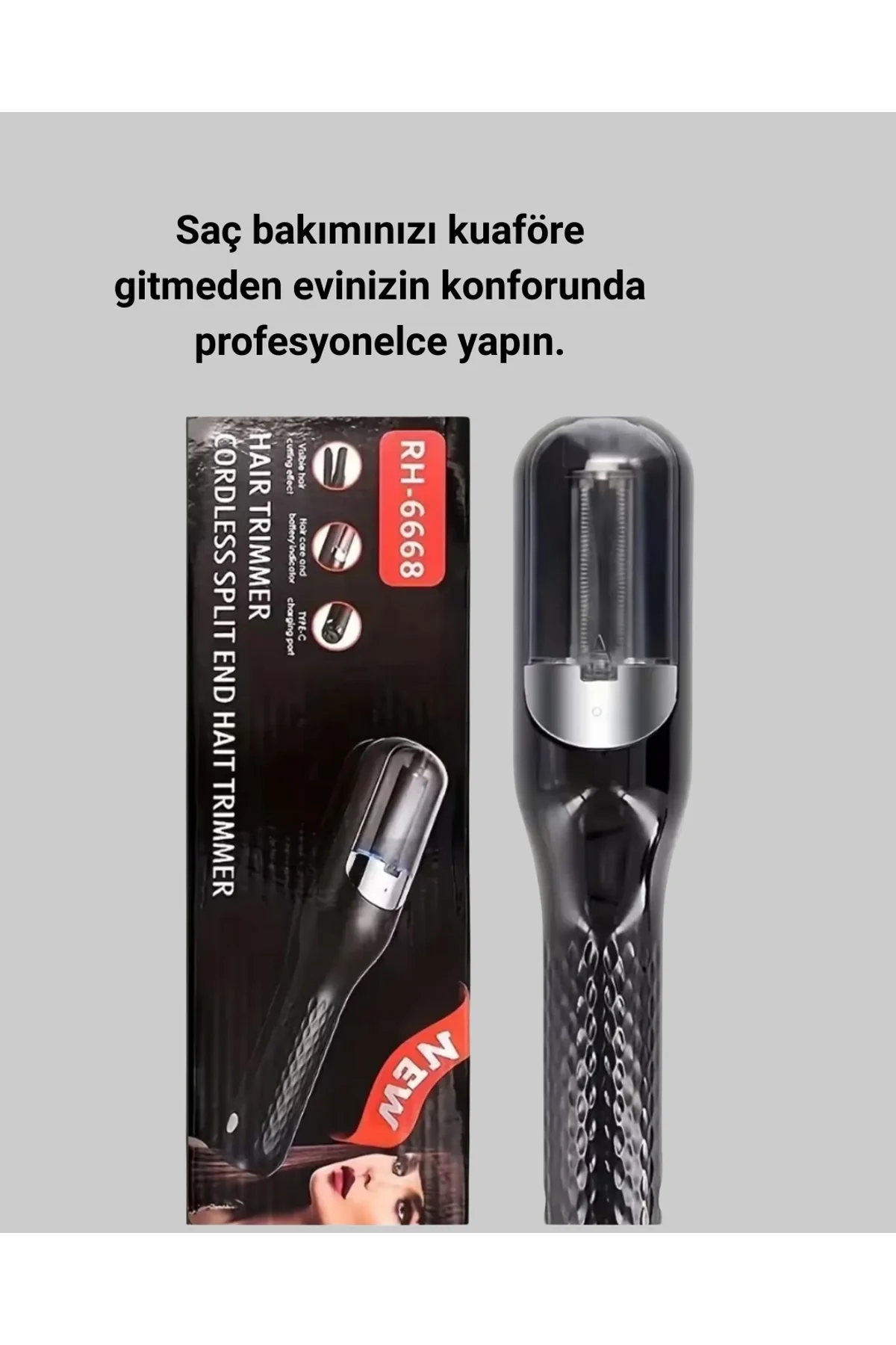 Kablosuz Şarjlı Saç Düzeltici Makine Rh-6668 Ev Tipi Bakım Cihazı Yeni Nesil - Just Cheap Store Görsel 4