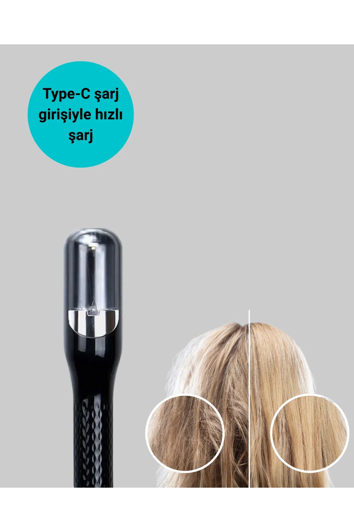 Kablosuz Şarjlı Saç Düzeltici Makine Rh-6668 Ev Tipi Bakım Cihazı Yeni Nesil - Just Cheap Store Görsel 3