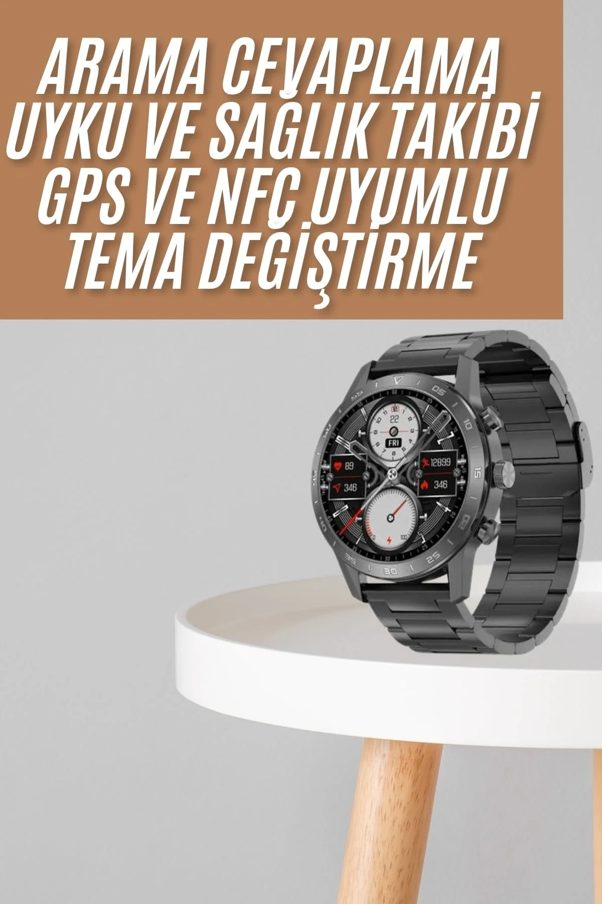 Akıllı Saat Çelik Kordon Çağrı Cevaplama Amoled Ekran Titreşimli Uyku Ve Sağlık Takibi Yeni Nesil - Just Cheap Store Görsel 2
