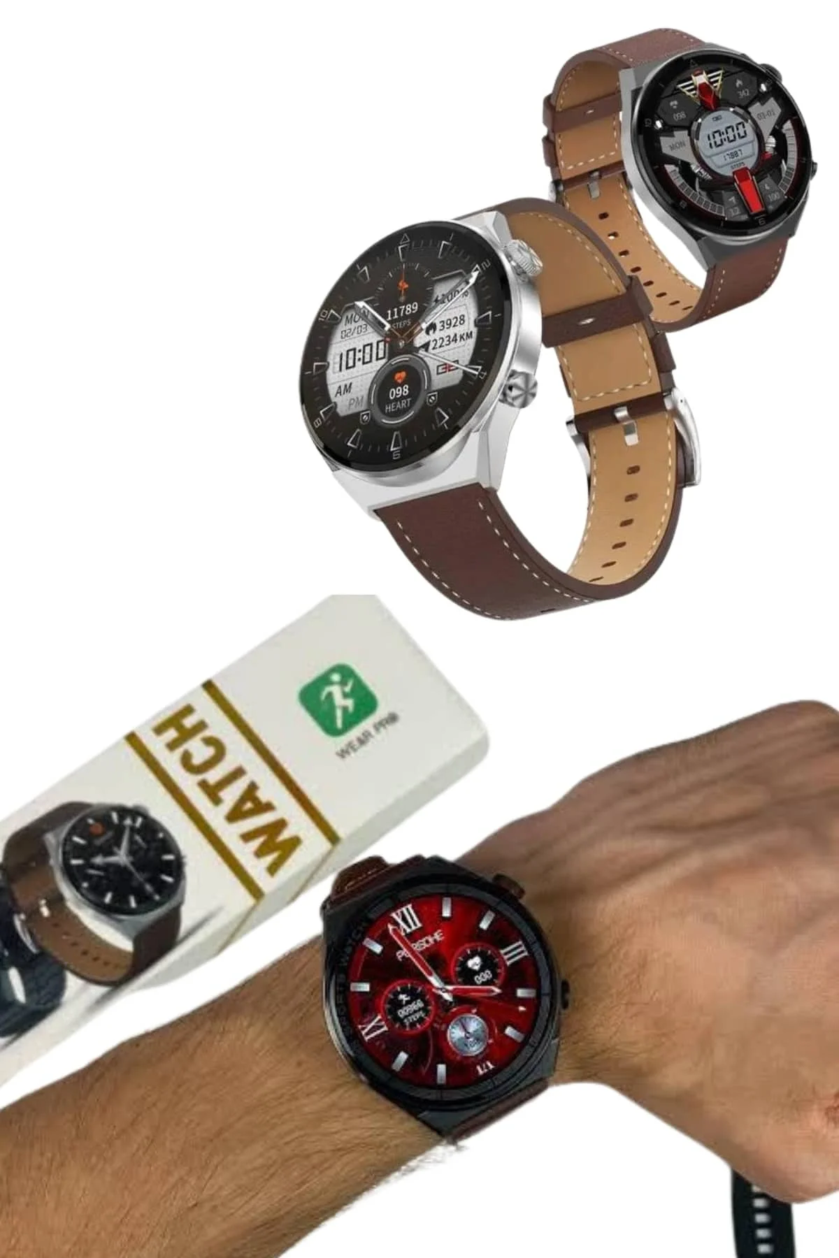 Akıllı Saat Çelik Kordon Çağrı Cevaplama Amoled Ekran Titreşimli Uyku Ve Sağlık Takibi Yeni Nesil - Just Cheap Store Görsel 4