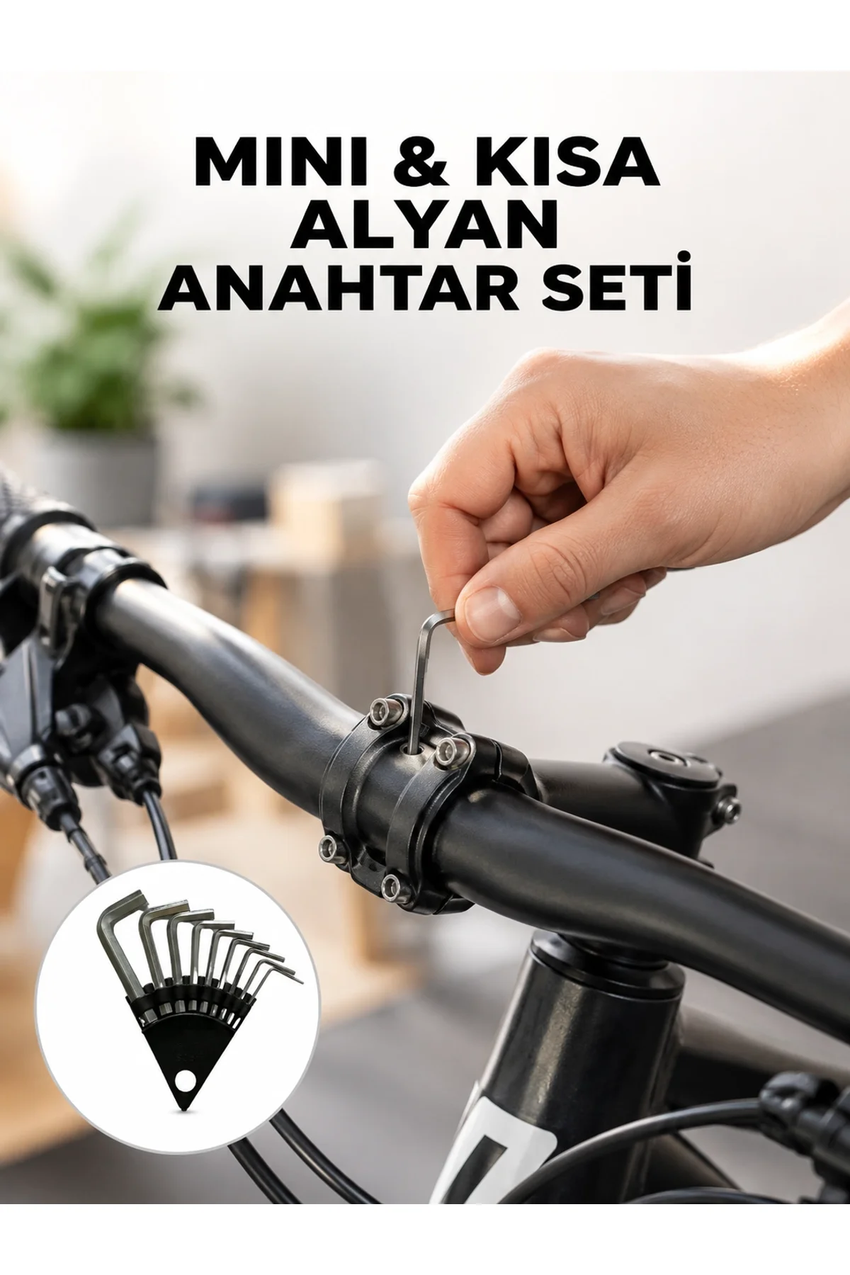 9 Parça Kısa Tip Alyan Seti Isıl İşlemli Profesyonel Kullanım Yeni Nesil
