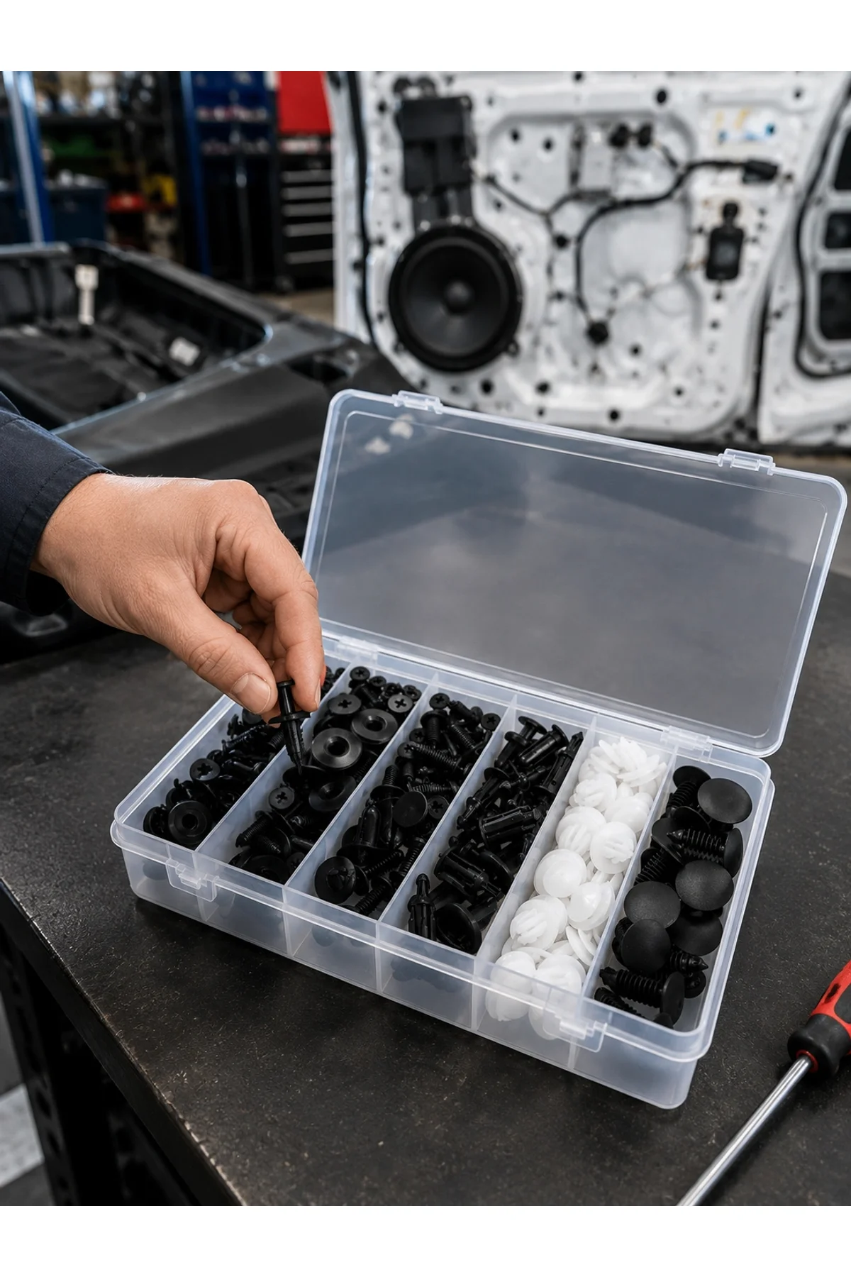 Profesyonel Oto Klips Tamir Seti 6 Farklı Model Plastik Sabitleme Pimi Organizer Kutulu - Just Cheap Store Görsel 5