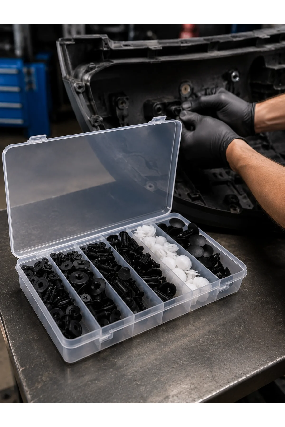 Profesyonel Oto Klips Tamir Seti 6 Farklı Model Plastik Sabitleme Pimi Organizer Kutulu - Just Cheap Store Görsel 4