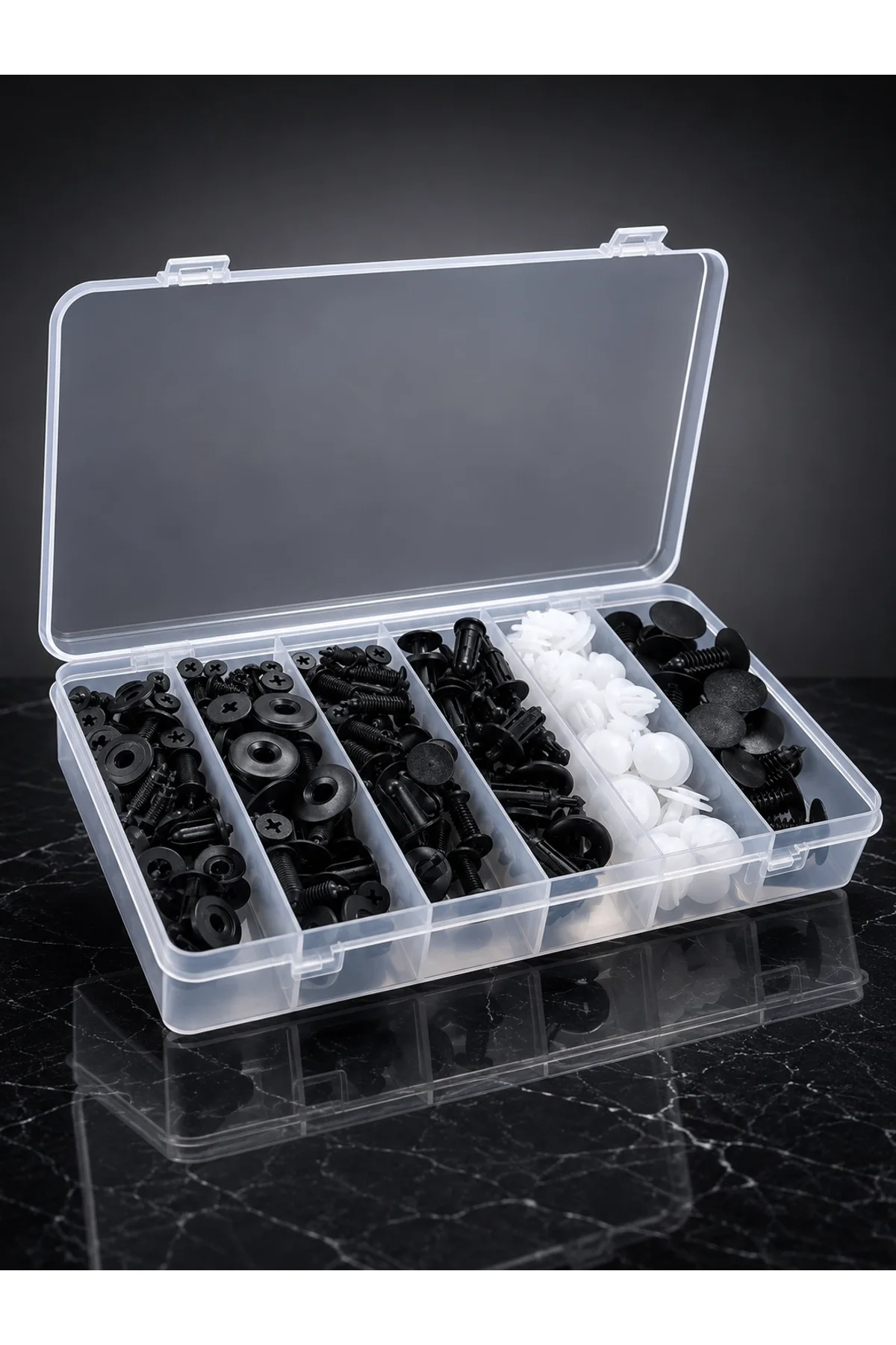Profesyonel Oto Klips Tamir Seti 6 Farklı Model Plastik Sabitleme Pimi Organizer Kutulu - Just Cheap Store Görsel 2