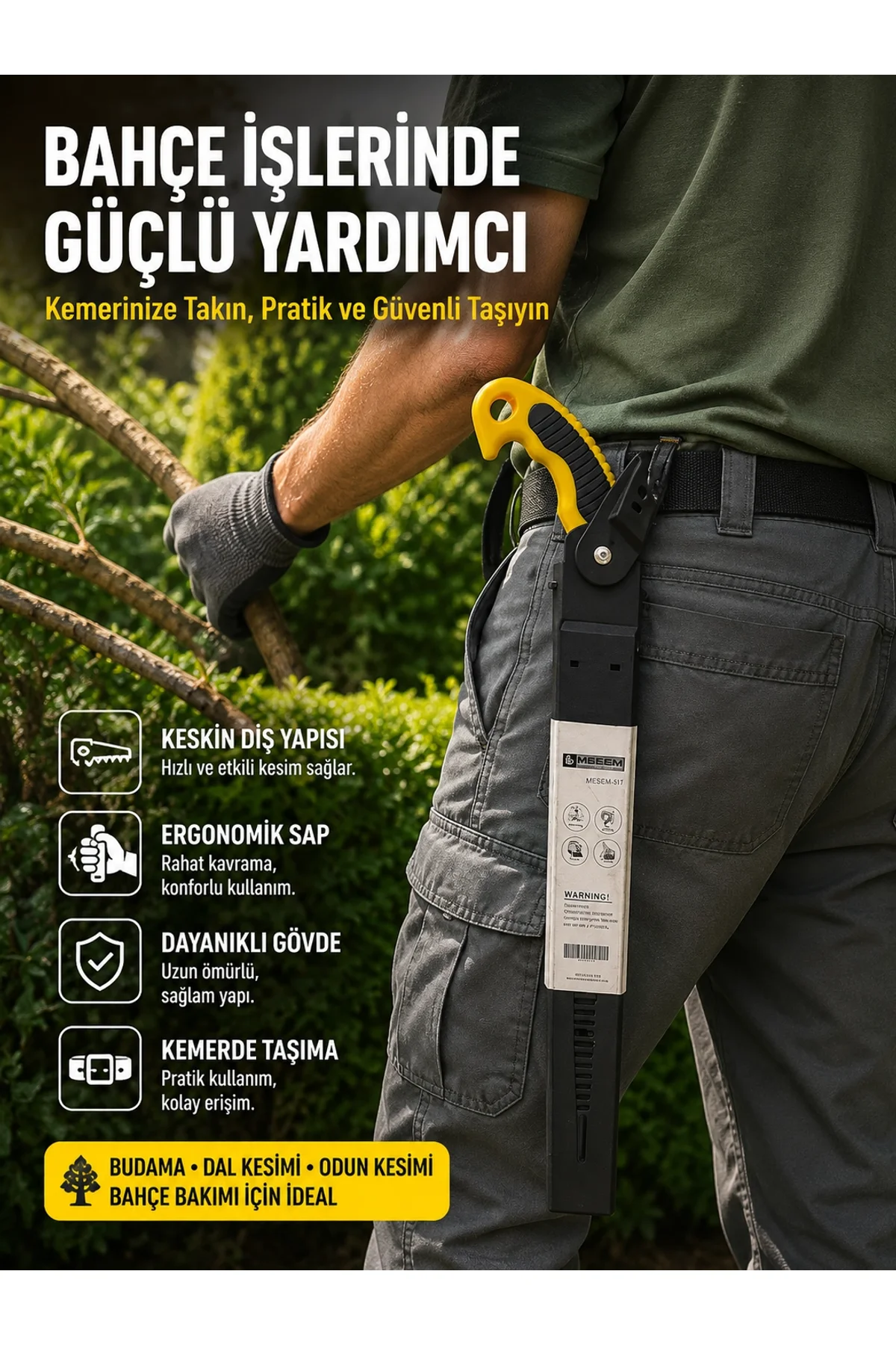 Dal Budama İçin Güçlü Kesim Sağlayan Bahçe Bıçkısı