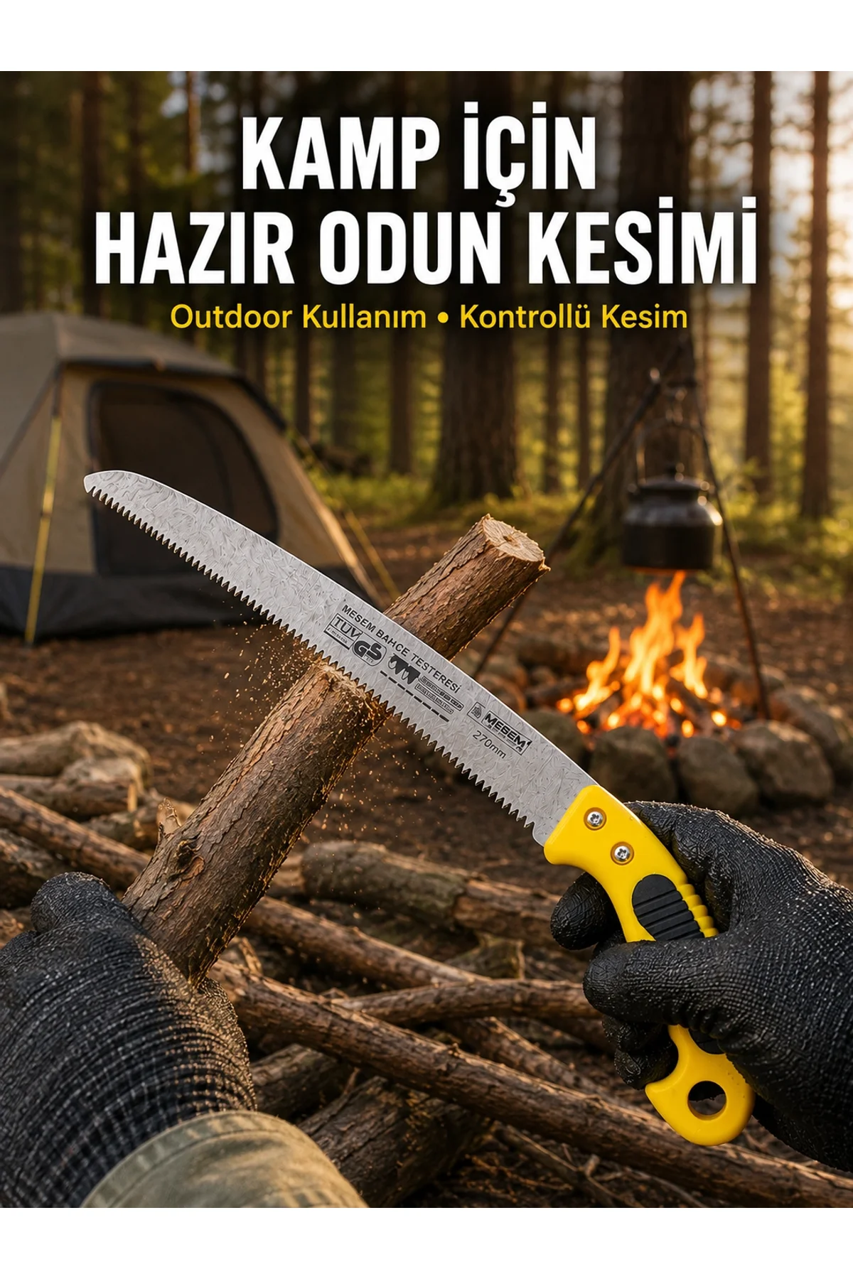 El Tipi Bahçe Bıçkısı Dayanıklı Çelik Kesim Testeresi