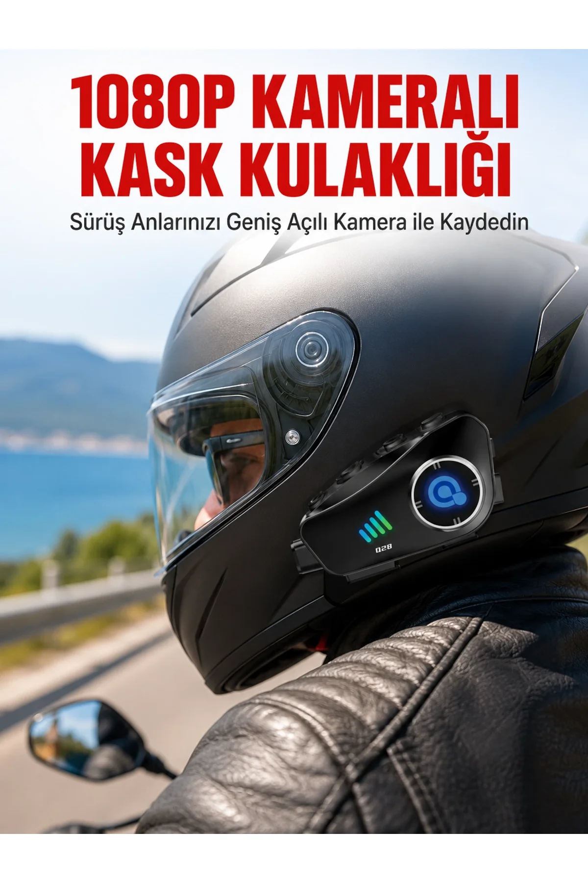 Q28 Bluetooth Kask Kulaklık 1080p Kamera – Su Geçirmez Motosiklet Interkom Yeni Nesil