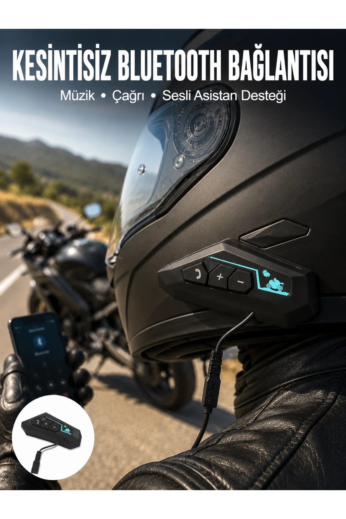 Kask Kulaklık Bluetooth Motosiklet Kulaklık Intercom Su Geçirmez