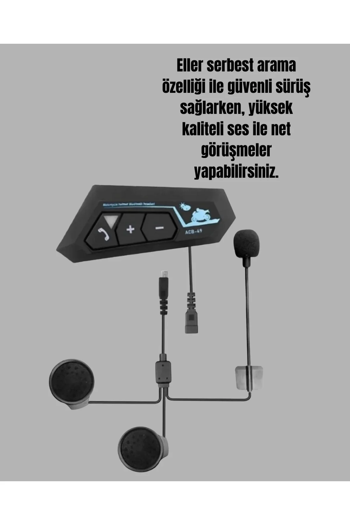 Motosiklet Sürüşleri İçin Bt22 Kask Bluetooth Kulaklık Mikrofonlu Yeni Nesil - Just Cheap Store Görsel 2