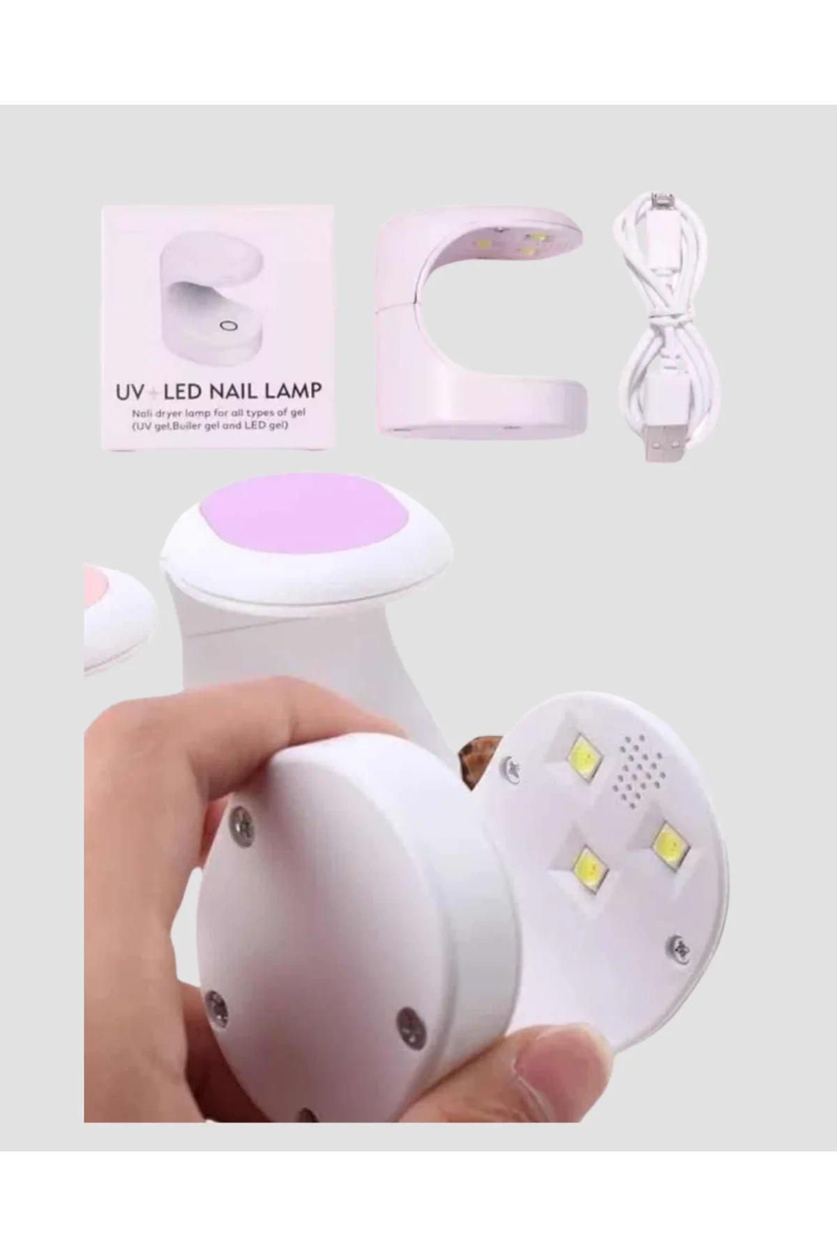 Mini Tırnak Kurutucu – Hızlı Kurutma İçin Uvled Işık Teknolojisi Yeni Nesil - Just Cheap Store Görsel 2