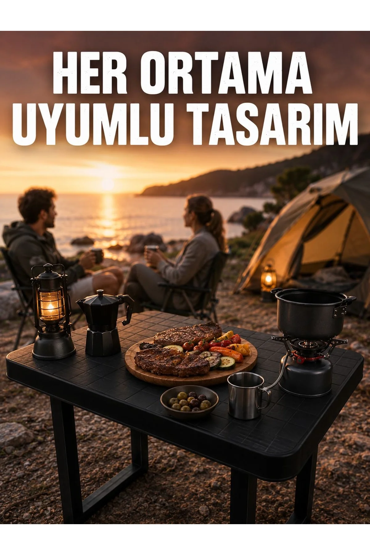 Çok Amaçlı Katlanır Kamp Masası Dayanıklı Piknik Balkon Bahçe Masası