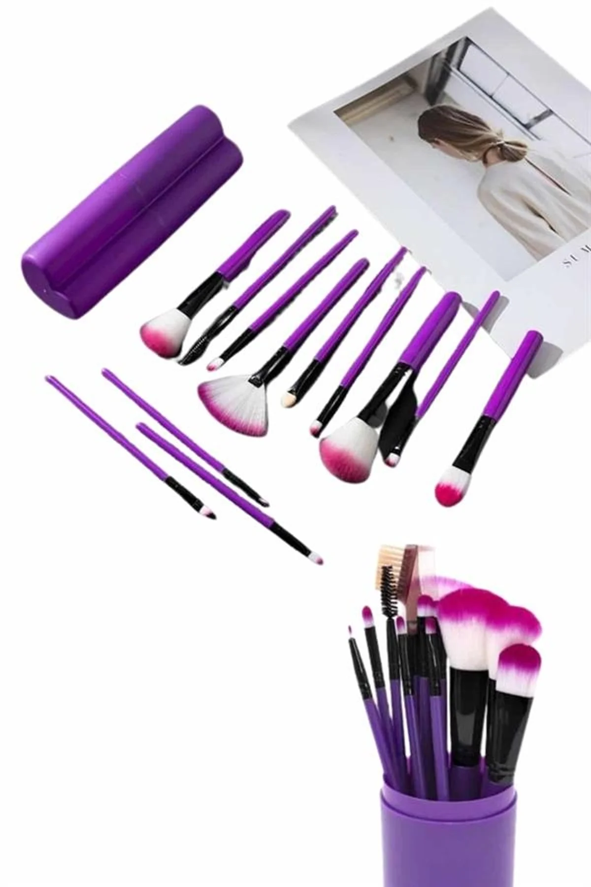 12 Parça Profesyonel Makyaj Fırçası Far Fırçası Allık Fırçası Yumuşak Kıllı - Just Cheap Store Görsel 3