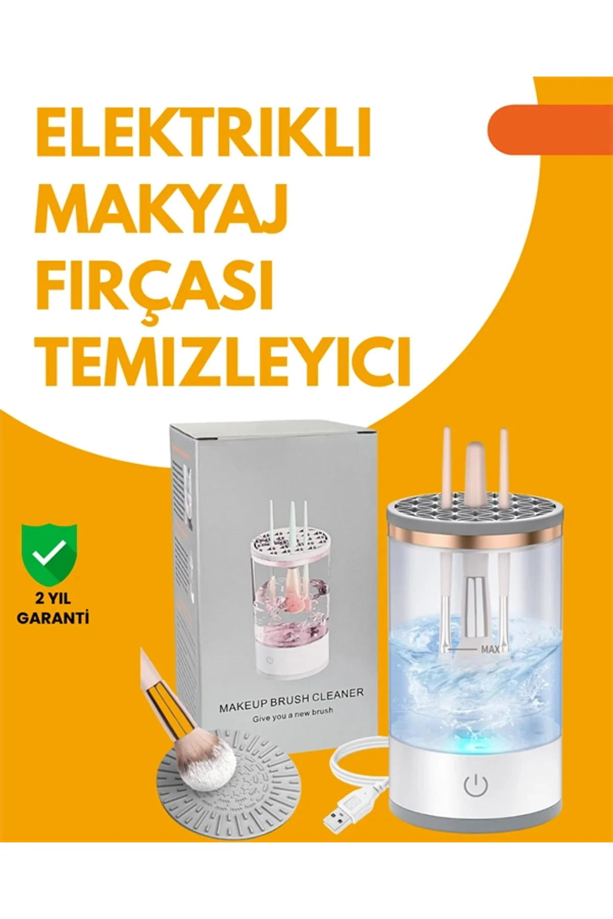 Tüm Makyaj Fırçalarıyla Uyumlu Derin Temizlik Makinesi