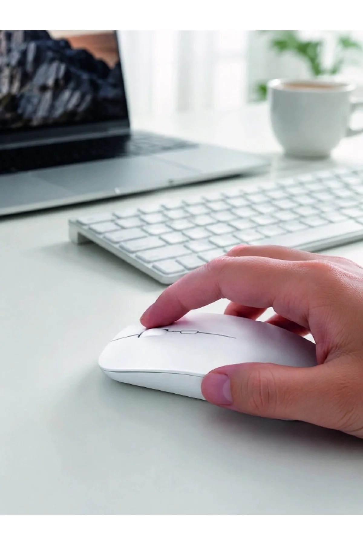 Bluetooth Kablosuz Wireless Mouse Şarjlı Sessiz Ergonomik 5000 Dpı Fare - Just Cheap Store Görsel 4