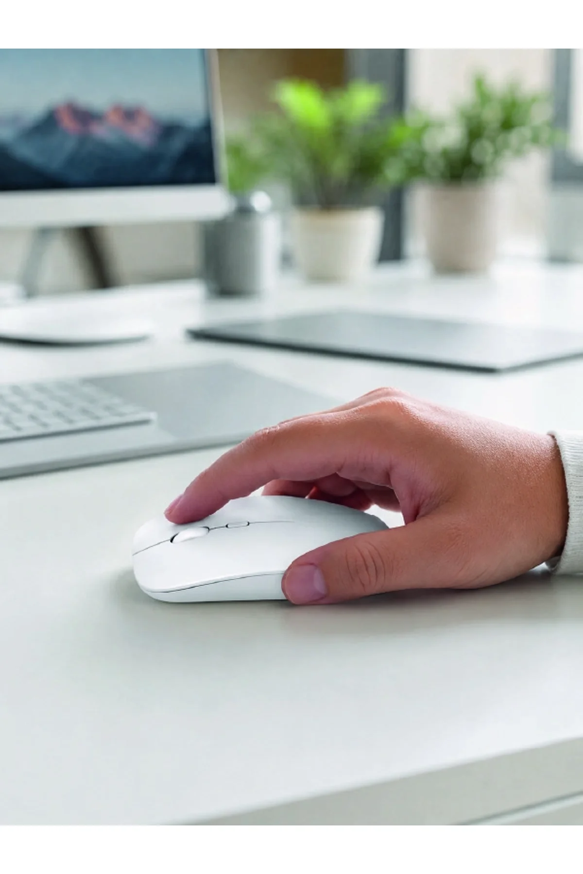 Bluetooth Kablosuz Wireless Mouse Şarjlı Sessiz Ergonomik 5000 Dpı Fare - Just Cheap Store Görsel 2