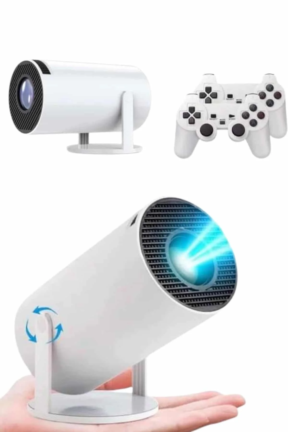 4k Wireless Çift Kollu Kumandalı Oyun Projeksiyonu Retro Video Oyunu Yeni Nesil - Just Cheap Store Görsel 4